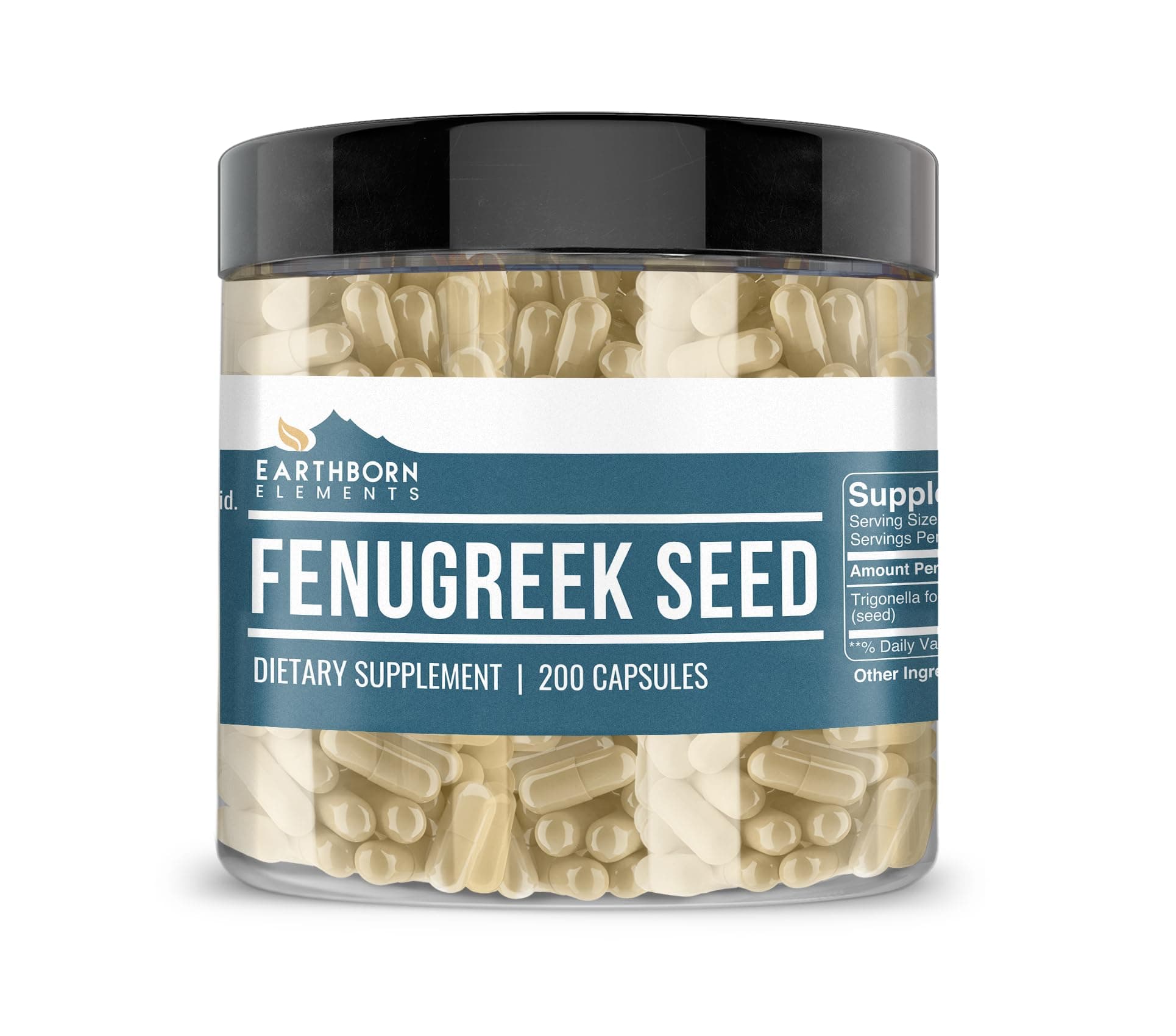 Fenugreek Seed 200 Capsules, Pure & Undiluted, No Additives