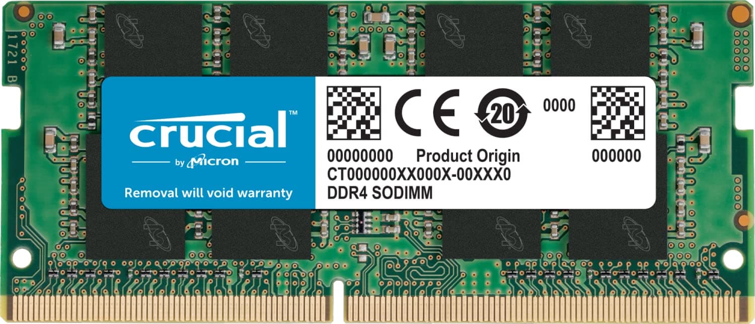 16GB DDR4 RAM, 3200MHz CL22 (or 2933MHz or 2666MHz) Laptop Memory, SODIMM 260-Pin, Compatible with 13th Gen Intel Core and AMD Ryzen 7000 - CT16G4SFRA32A