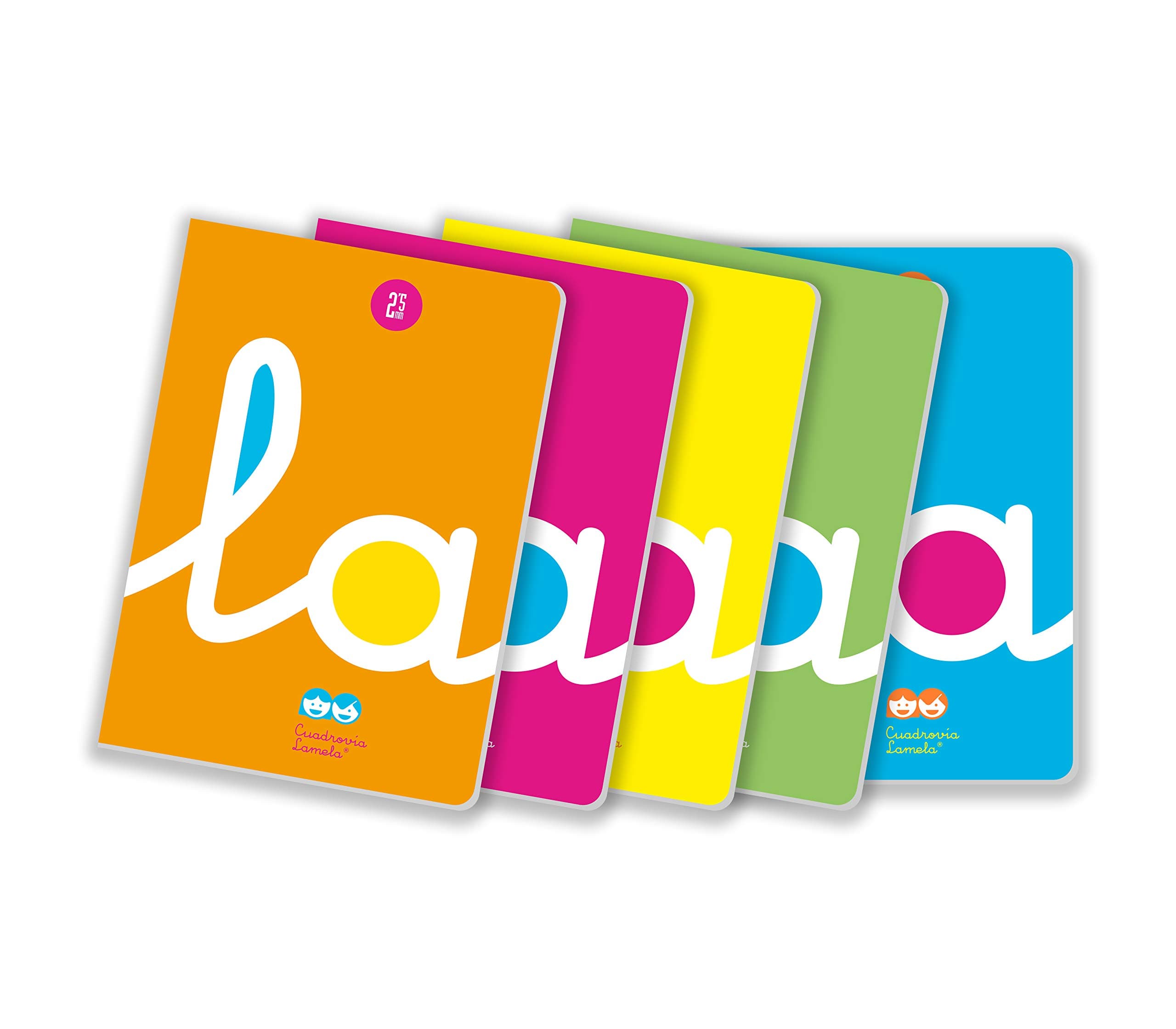 Pack of 5 Notebook Lamela A4 C 2.5 – 50 Sheets PP 90 g.