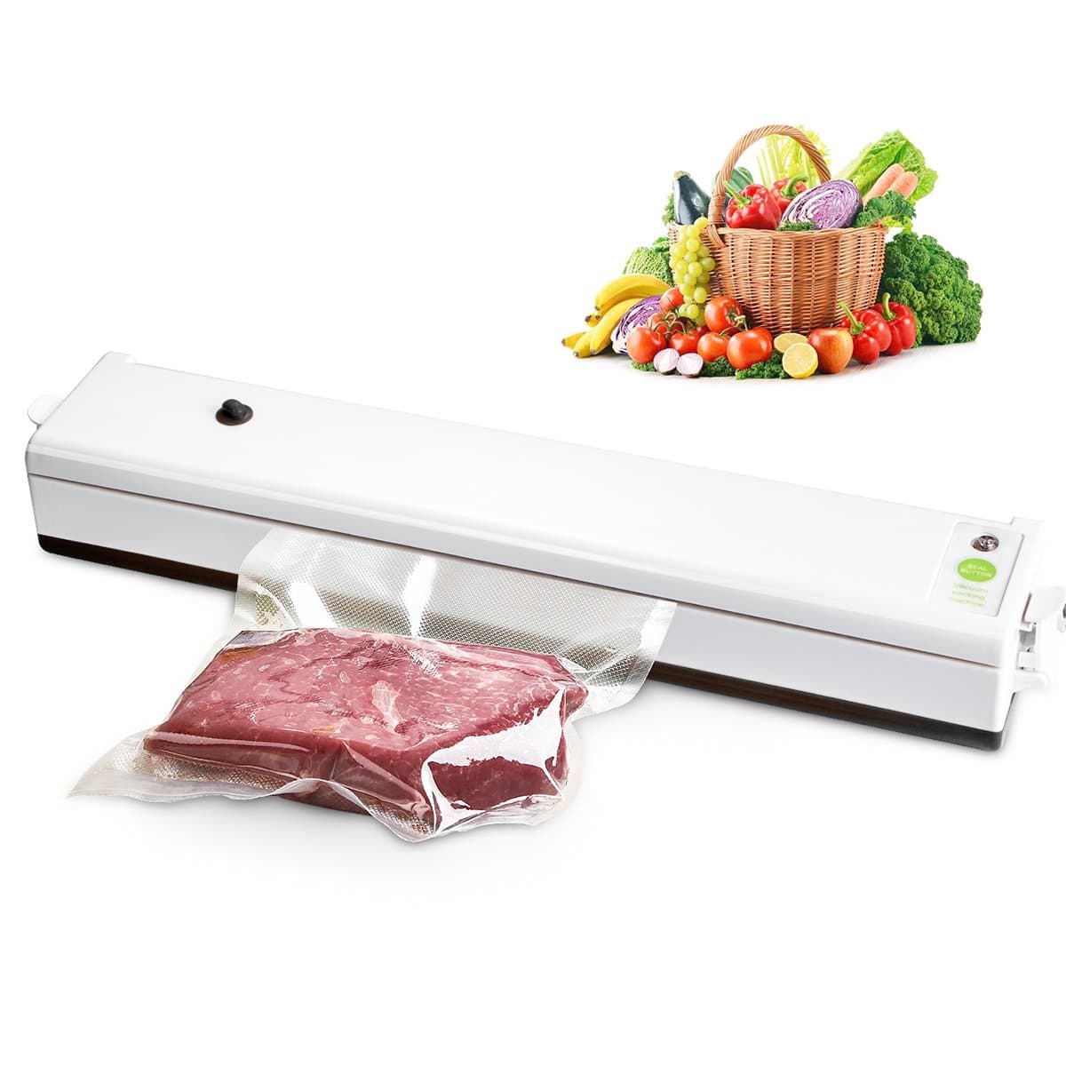 Vacuum Sealer Machine, esLife Mini Electric Automatic Sealing System for Vacuum and Seal or Only Seal, Household Food Fresh Sealing Packing with 15Pcs Sealer