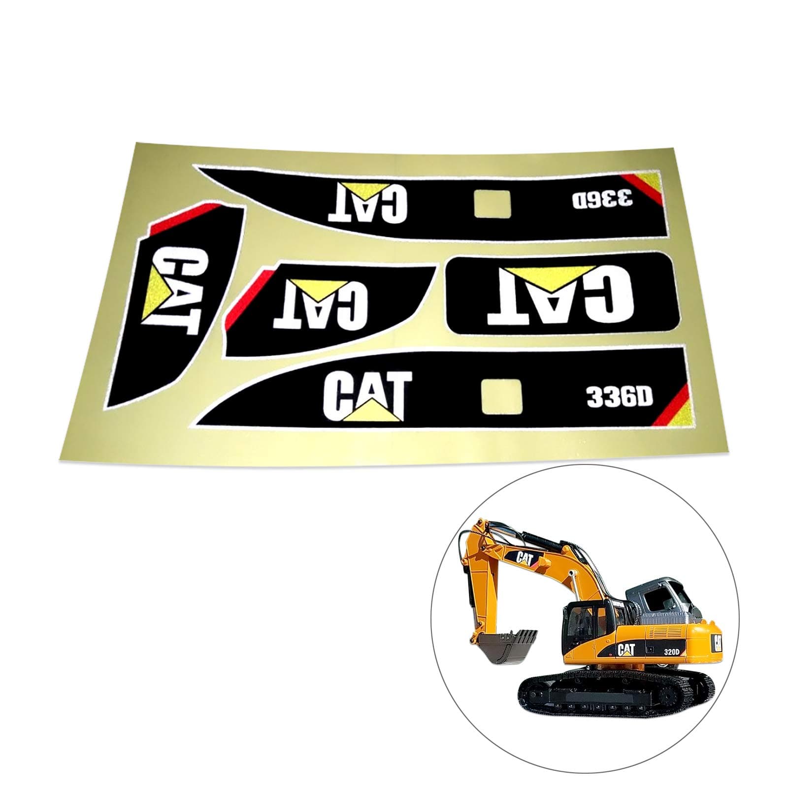 SHEAWA Sticker Set for Huina 580 1580 TR-211m 23 Channel RC Excavator Amewi 1:14 Toy Decals