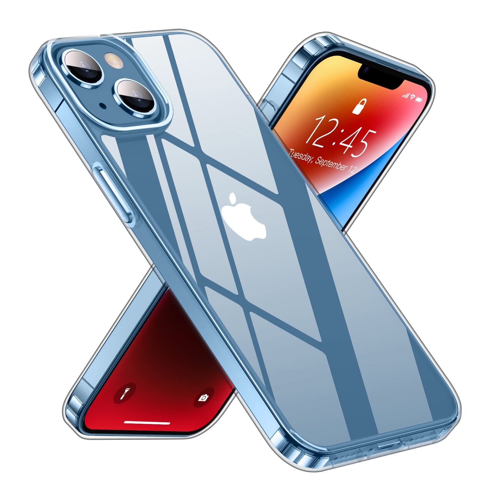 Wilbur Designed for iPhone 14 Case Clear, Anti-Yellowing Non-Slip Transparent Shockproof Protective Phone Cases Slim Thin Cute Cover for iPhone 14,Released 2022