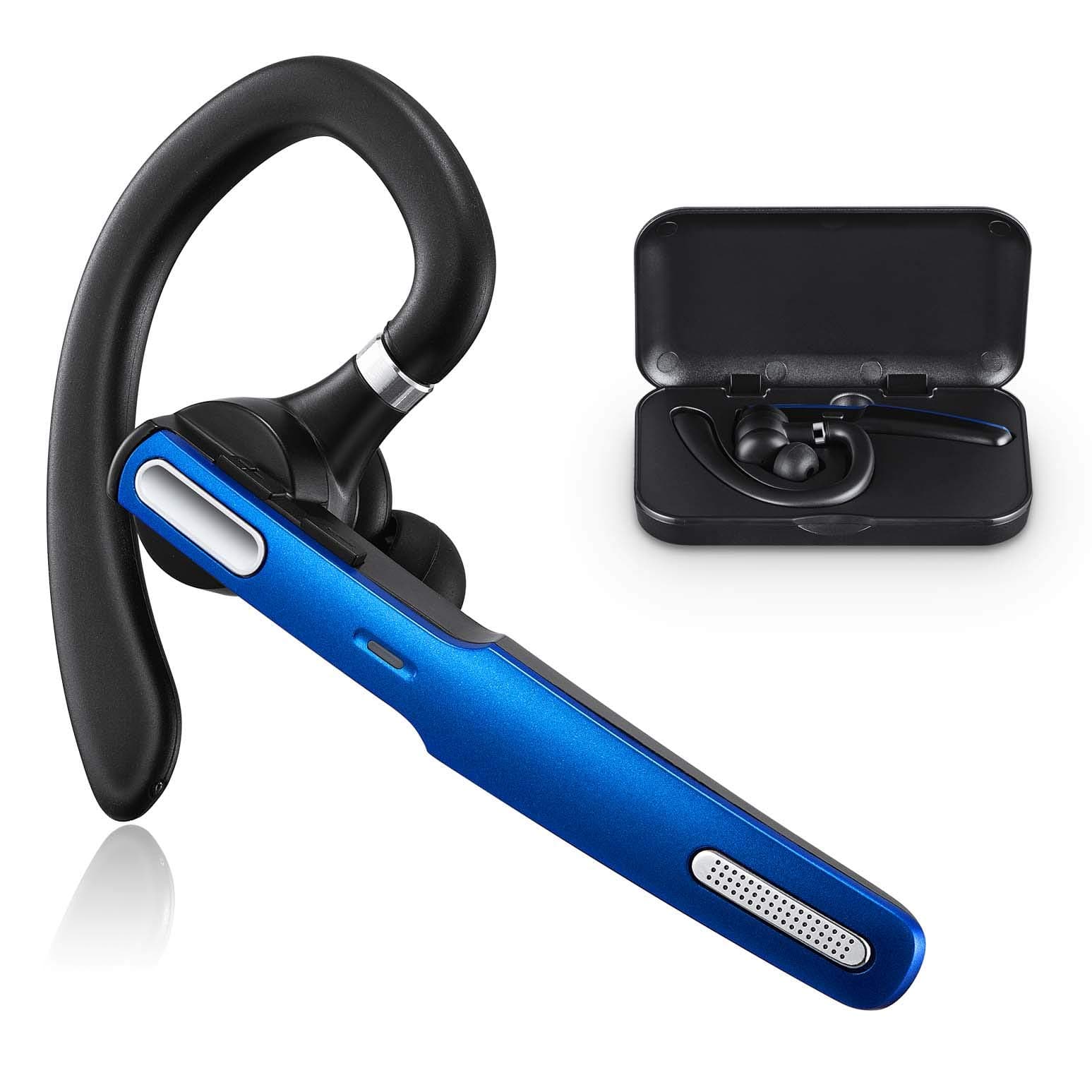 COMEXION Bluetooth Headset, Wireless Bluetooth Earpiece V4.1 Hands-Free Earphones with Stereo Noise Canceling Mic, Compatible iPhone Android Cell Phones Driving/Business/Office