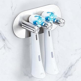 Electric Toothbrush Holder Wall Mounted - Toothbrush Head Holders for Bathroom, Self Adhesive Non Screw Tooth Brush Holder, Anti-Rust Metal SUS304 Stainless Steel Toothbrush Organiser
