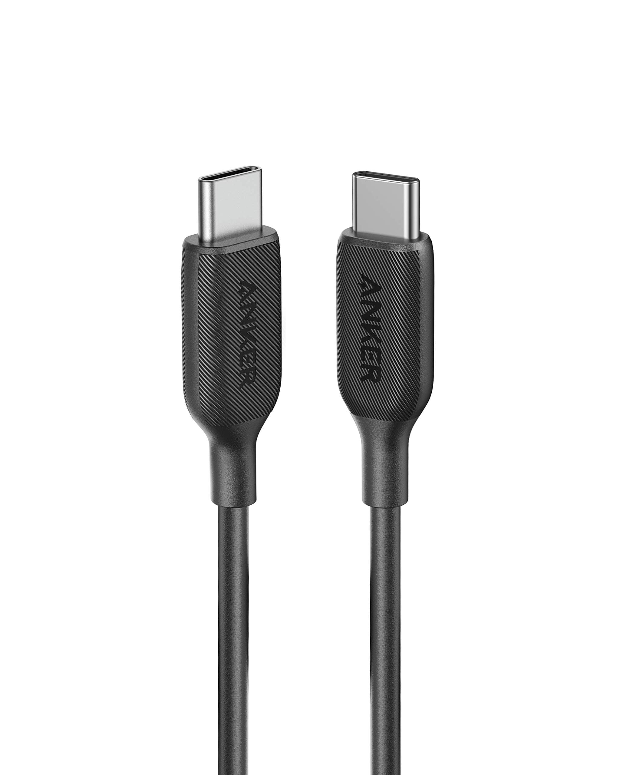 Anker USB C Cable 60W, Powerline III USB-C to USB-C Cable 2.0, for iPhone 17/16/15, iPad Pro, Samsung Galaxy, MacBook Pro,and More (3ft, Black)