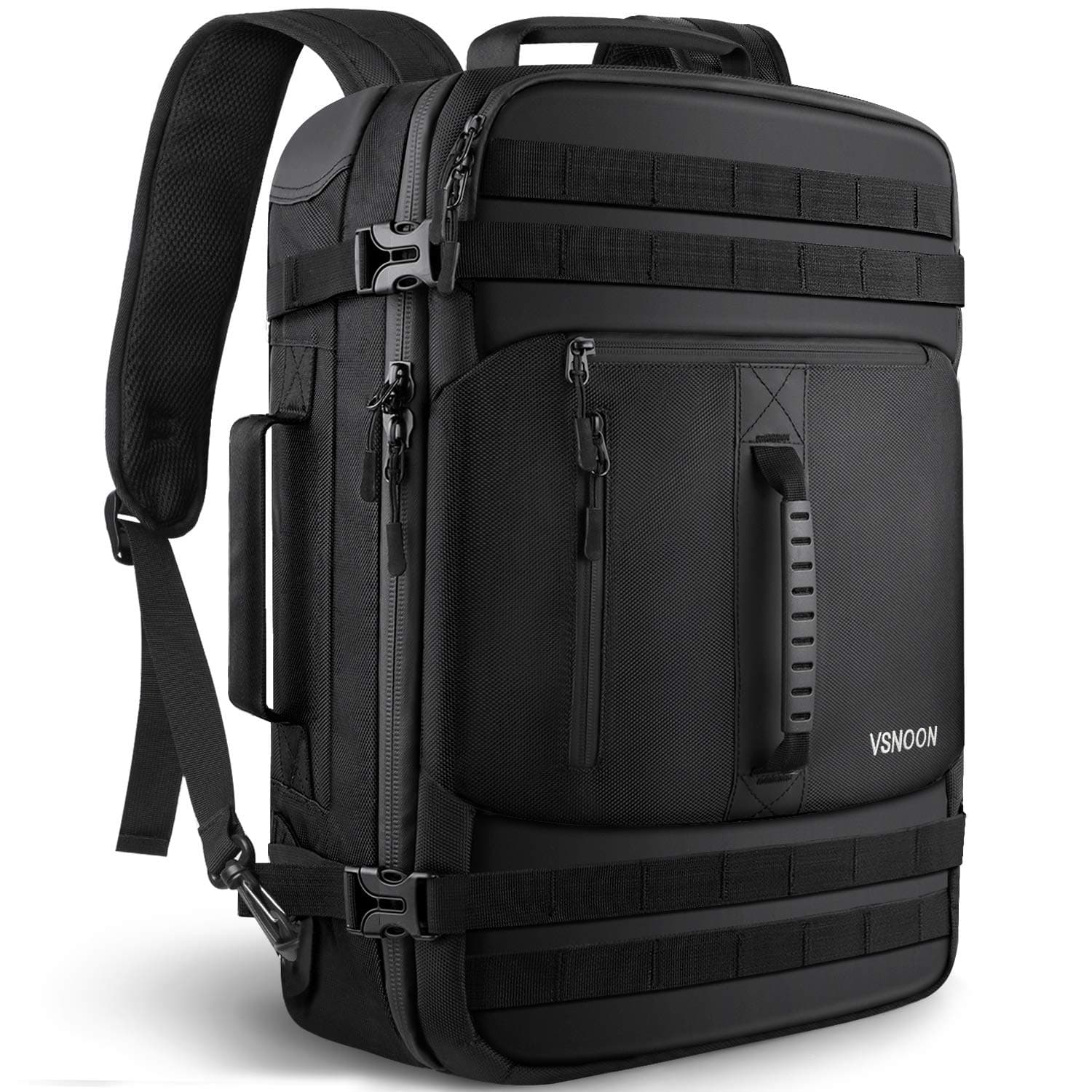 Carry on Laptop Backpack, 40L Large Travel Backpack Flight Approved Carry-on Luggage Backpack Weekender Bag for Men/Women, Water Resistant Business Laptop Backpack Fits 17.3 Inch Laptop - Black