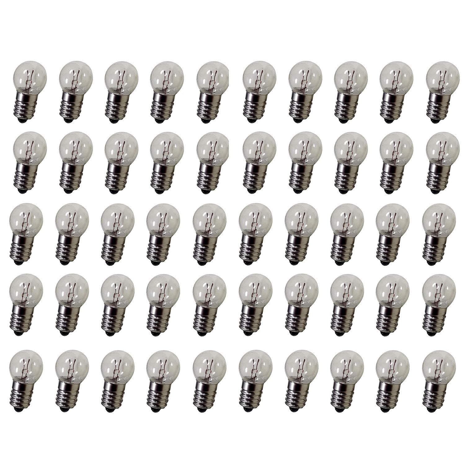 - DC 50pcs E10 3.8V 0.3A Warm White Bulb Light Bulbs Miniature Screw Base (3.8V)