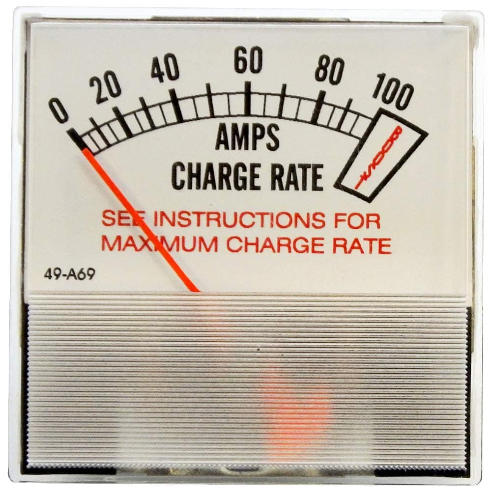0-100A w/Boost DC Amp Meter for Battery Chargers, Stud-Mount, Original Replacement for Associated Eqpt Meter Number 605204, and Various 60-90 Amp Chargers