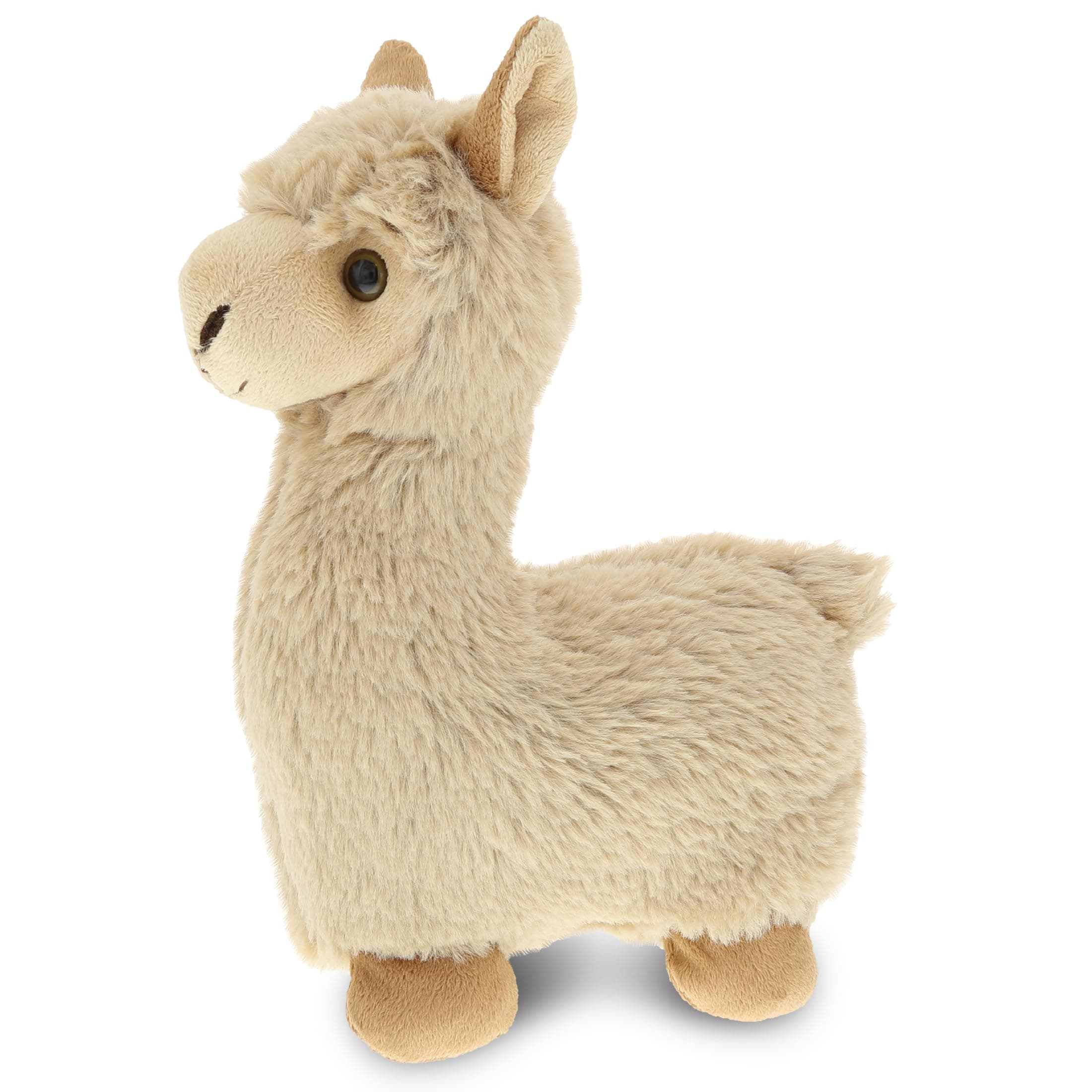 DolliBu Personalized Beige Llama Stuffed Animal Plush Toy - Huggable Cuddle Soft Plush Llama Gift, Cute Stuffed Animals for Girls and Boys - 11 Inches