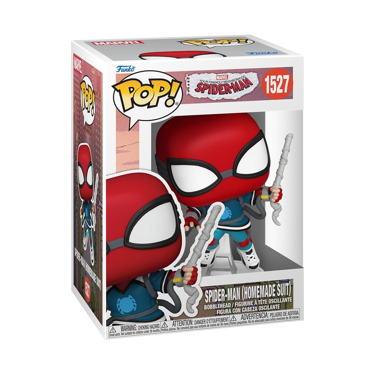 Pop! Marvel: Friendly Neighborhood Spider-Man - Spider-Man (Homemade Suit) - Collectable Vinyl Figure - Gift Idea - Official Merchandise - Toys for Kids & Adults - Cartoons Fans