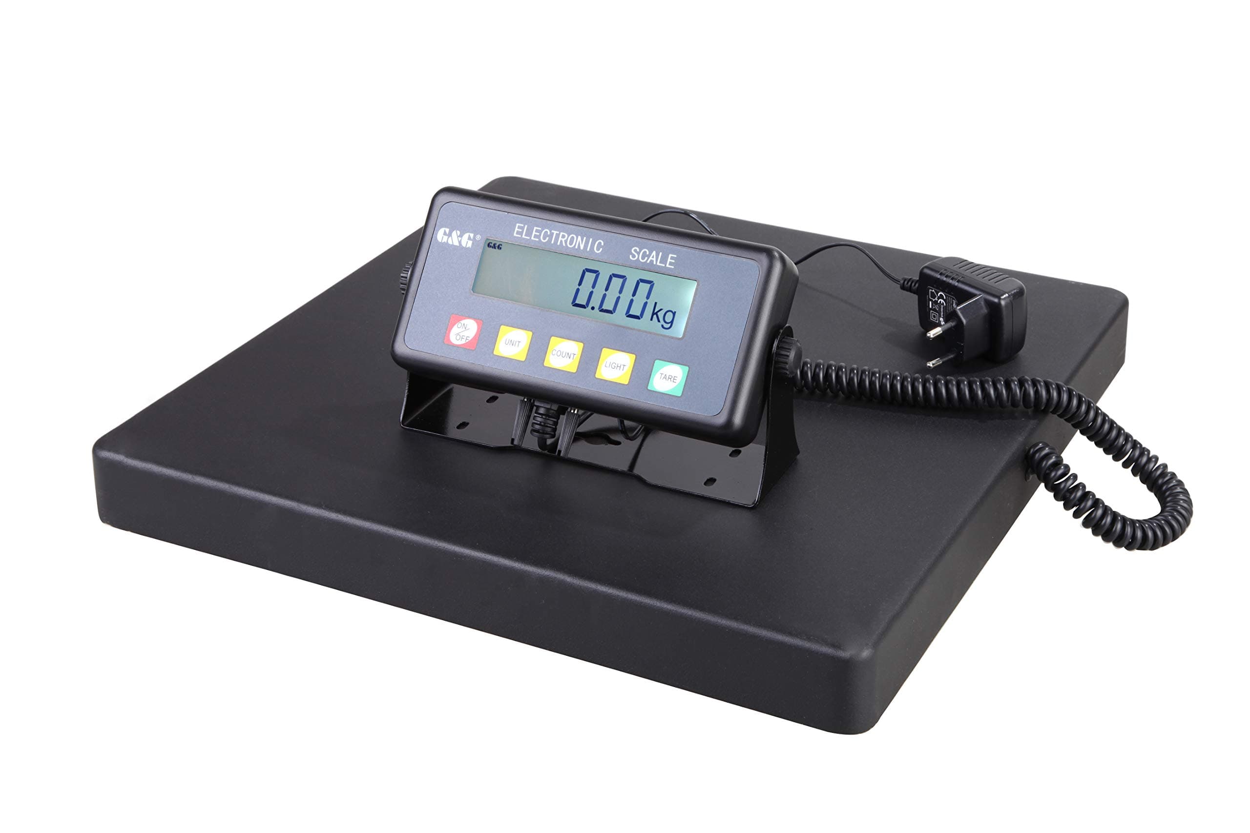 G&G PSB Package Scale Robust 40 x 40 cm Weighing Surface Platform Scale Made from Aluminium Cast/Can Be Battery Operated 75kgx20g//5kgx10g