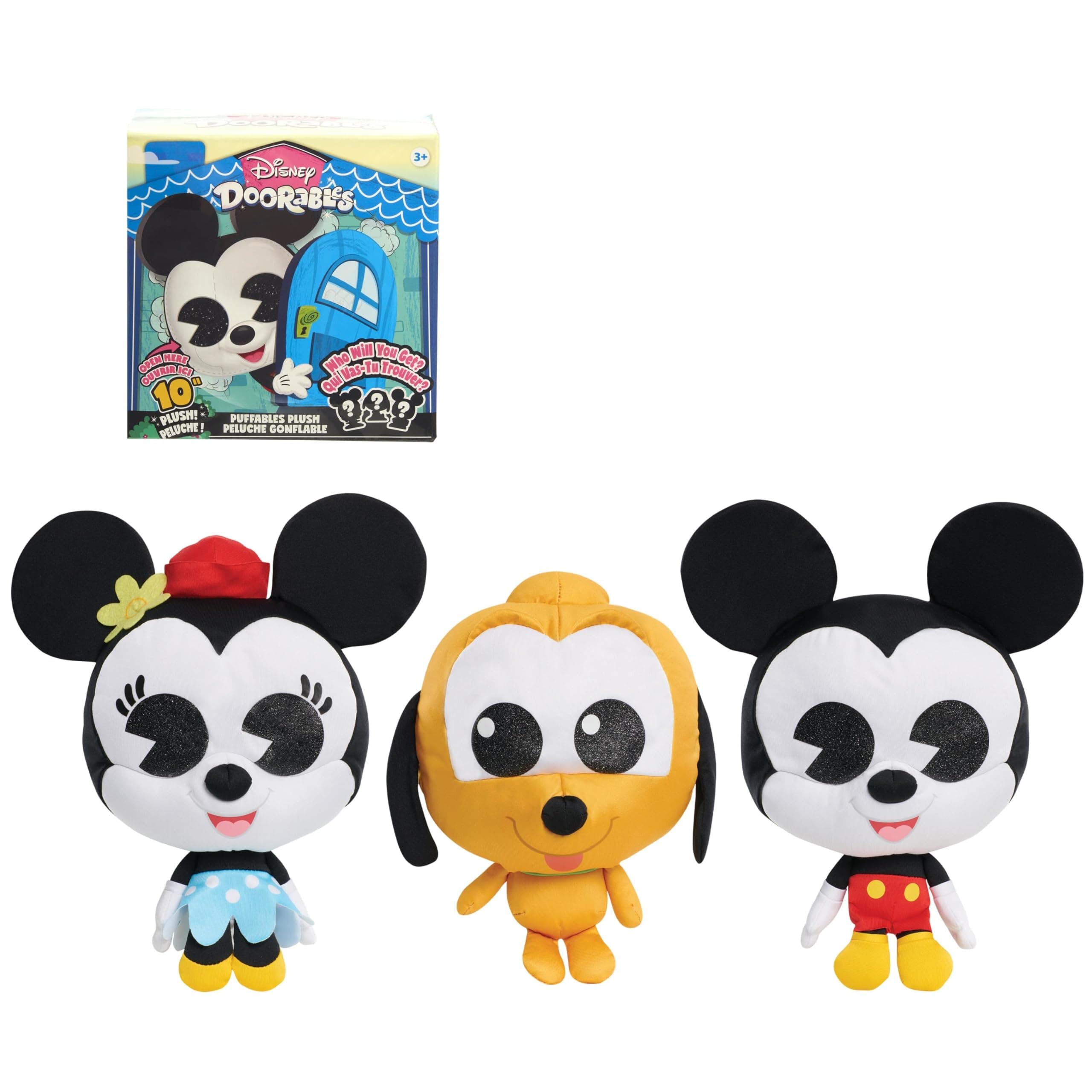 Disney Doorables Puffables Plushie Series 3, Mystery 10-Inch Collectible Plush, Soft Fabric, Kids Toys for Ages 3 Up by Just Play