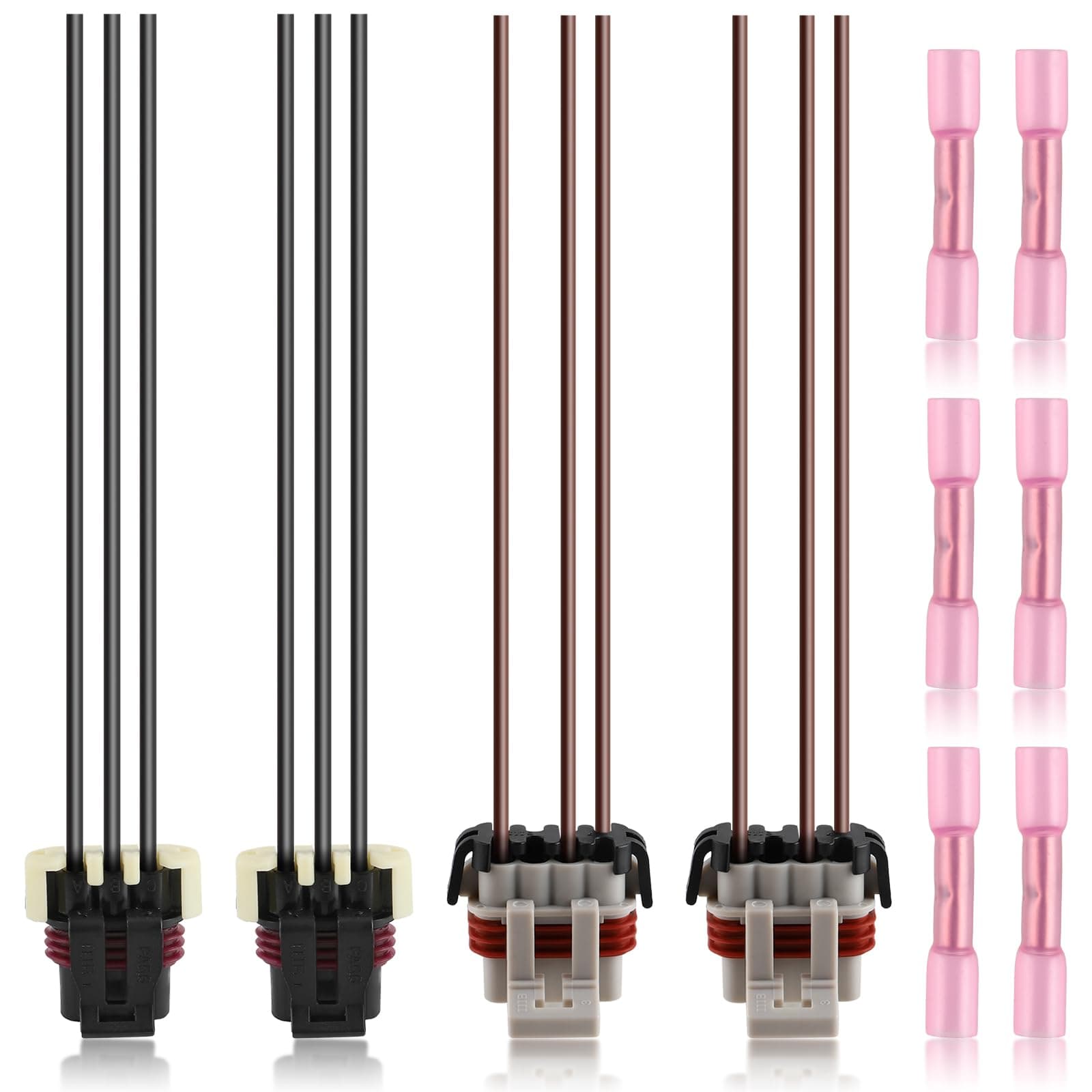 MOTOALL224-396-007 Headlight Turn Signal Harness for Freightliner Columbia 224396007 with Blue Heat Shrink Butt Connectors