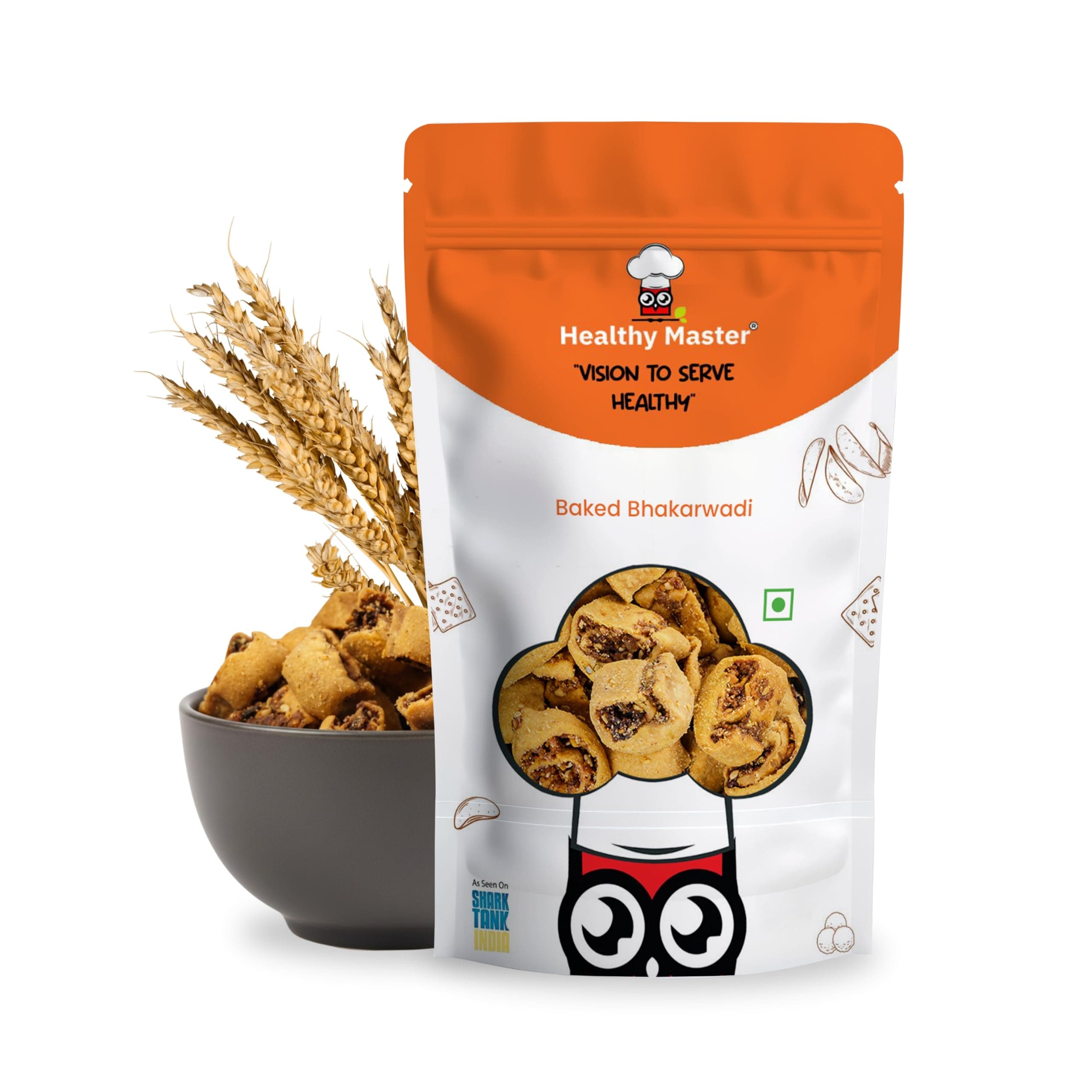 - Healthy Master Baked Bhakarwadi, 250g | Healthy Gujarati Snacks | Crispy Bakarwadi | Morning and Evening Snacks | No Palm Oil, No MSG, No Preservatives | High-Fiber & Diet-Friendly