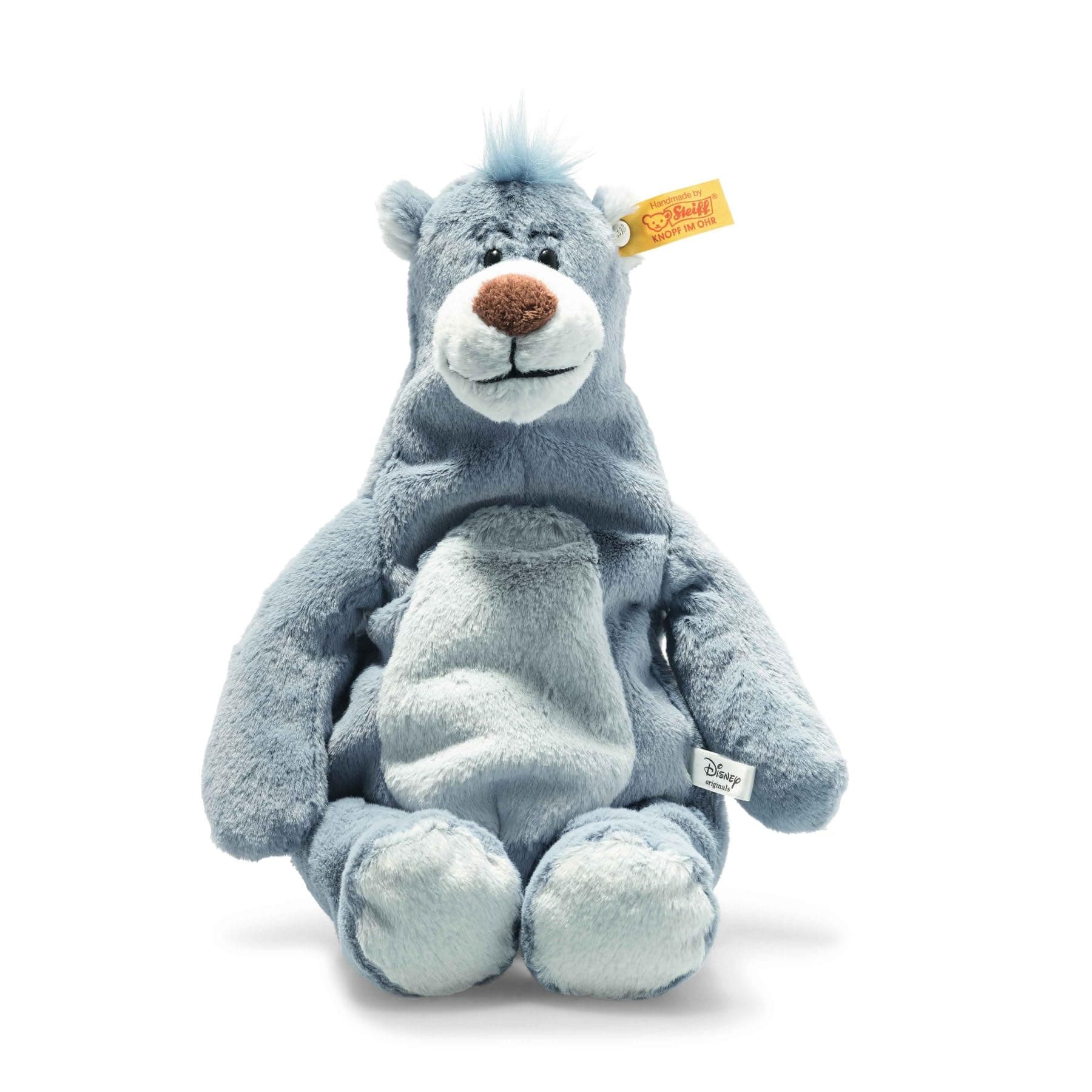 Steiff 024542 Disney Soft Cuddly Friends Balu, bluegre, 31 cm, Aegean Blue