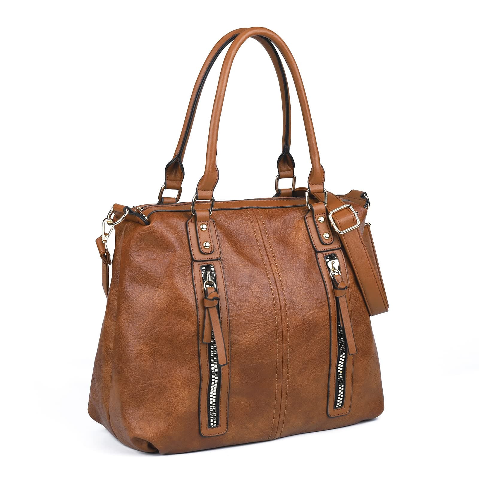 Hobo Bags for Women Large Capacity Top Handle Bags with Multi Pocket Tote Shoulder Handbags Faux Leather Crossbody Bag for Work School Travel