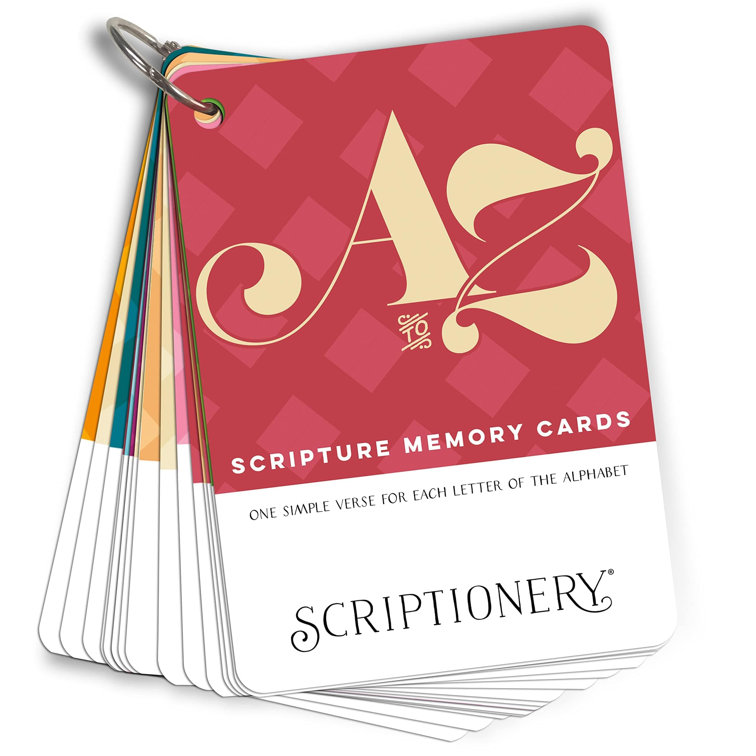 ABC Bible Verse Cards for Kids and Adults - Scripture Memory Cards - Christian Easter Basket Stuffers - Scripture Memory Made Easy with All 26 Letters of The Alphabet