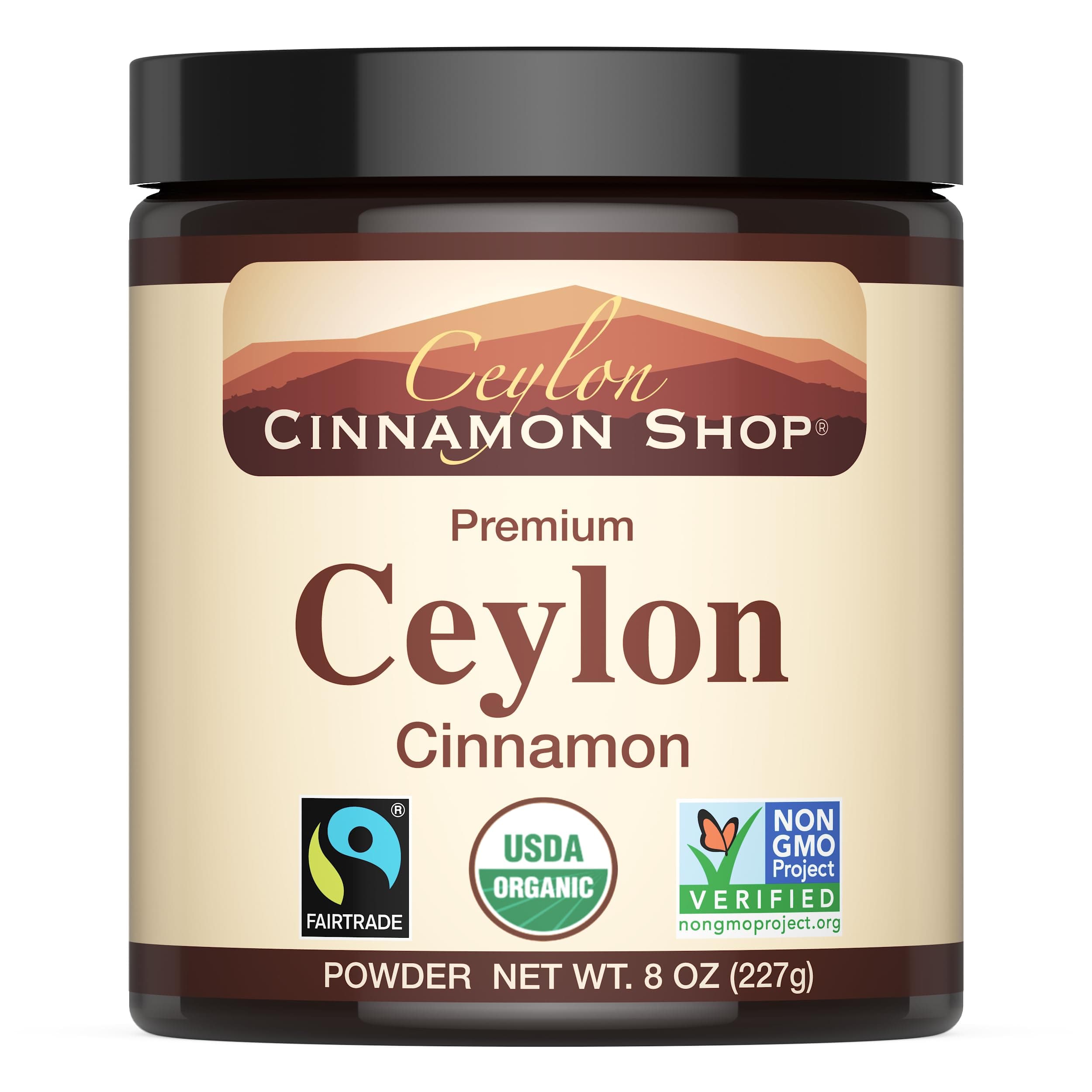 Ceylon Cinnamon Shop Organic Ceylon Cinnamon (100% Certified) Powder, 8 Ounces
