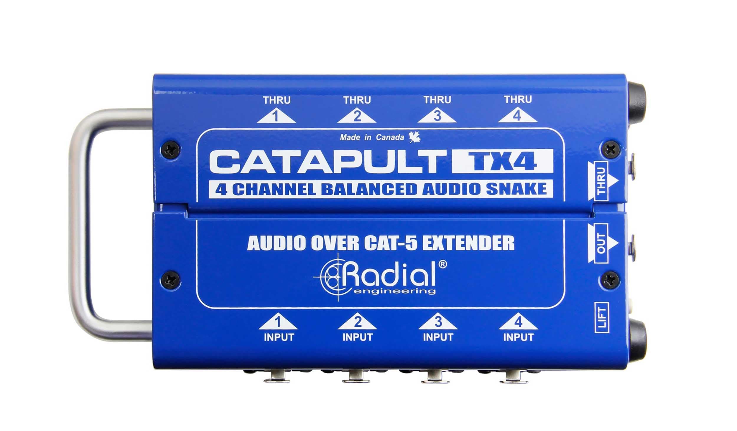Radial Catapult TX4 Cat 5 Analog Snake Transmitter with 4 XLR-F Inputs