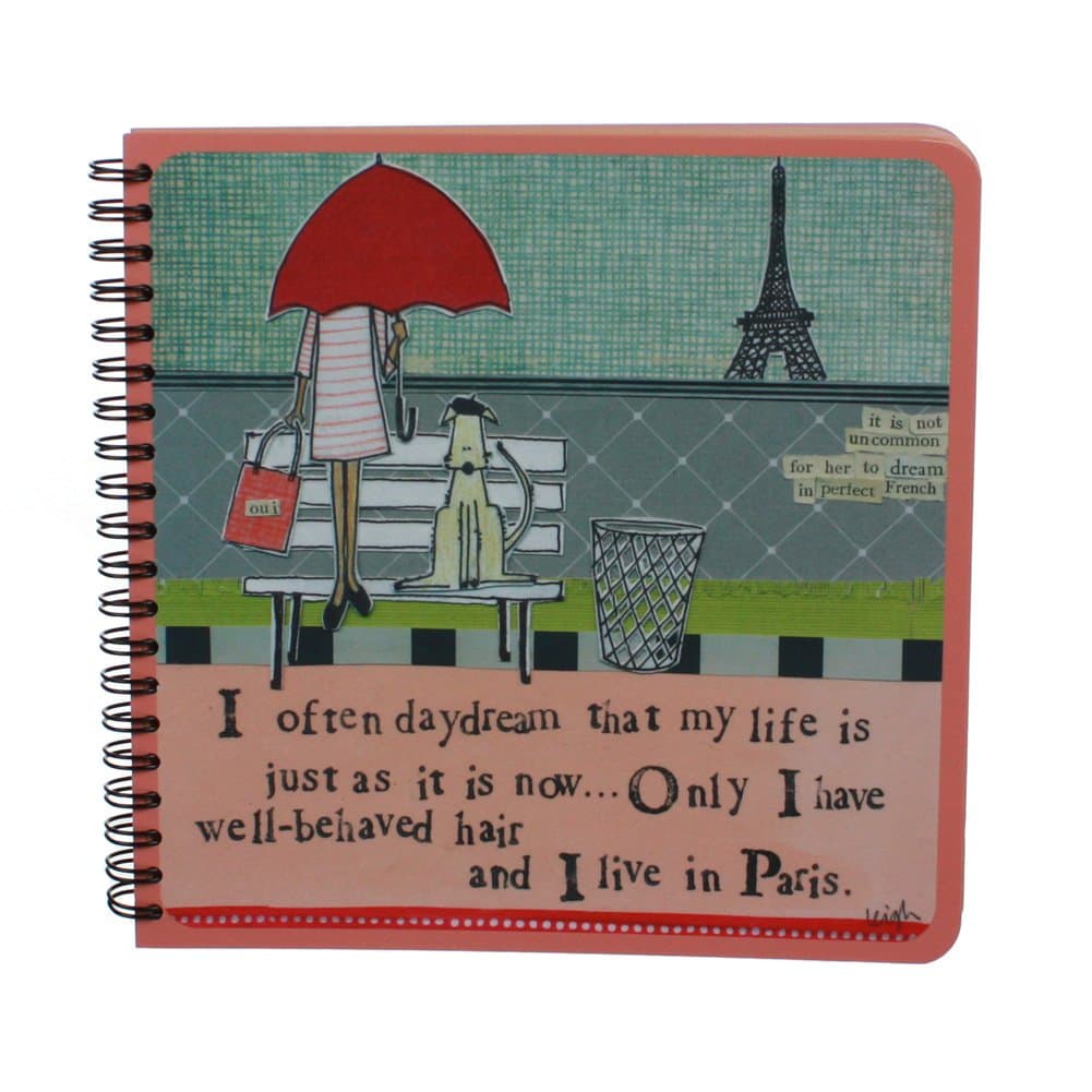 I Often Daydream - Paris - Lined Writing Journals - Notebooks - Spiral Bound - Eco Friendly 7" X 7"