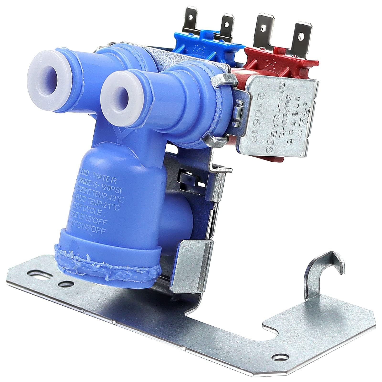 WR57X10032 WR57X33326 Refrigerator Water Inlet Valve by Fetechmate WR57X10032 Dual Solenoid Valve Compatible with G-e Refrigerator Replace WR57X33326 WR57X10040 WR57X10064