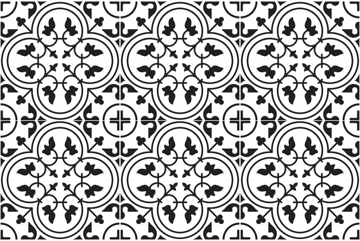 Sirface Moroccan Monochrome Tile Decals - Tile Stickers Set for Kitchen and Bathroom - PACK OF 24 - Different (4x4 inches | 10x10 cm)