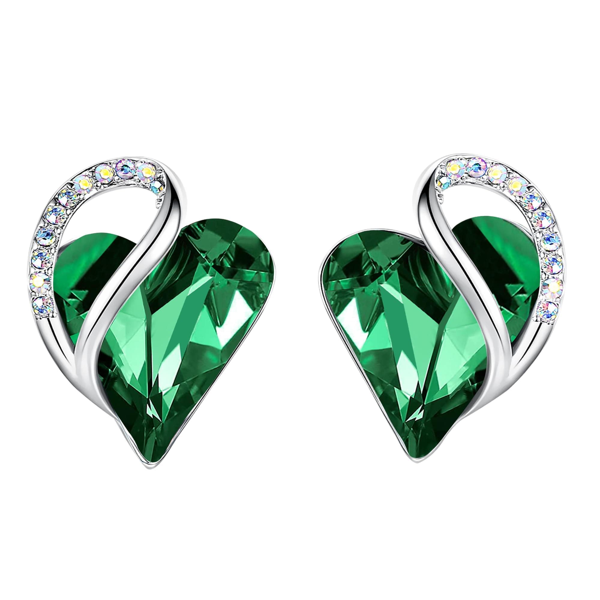 – Birthstone Heart Earrings for Women | Unique Birthstone Earrings With Healing Crystals | Allergy-Free Earrings for Women with Gift Box Included