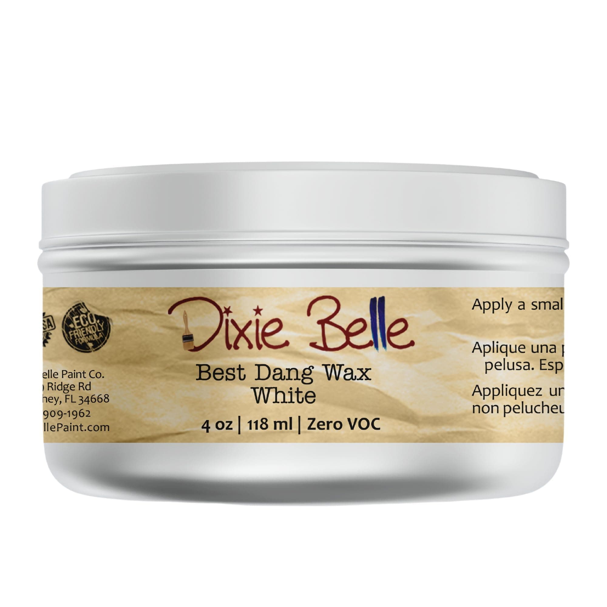 Dixie Belle Paint Company | Best Dang Furniture Wax (4oz, White) | Chalk Paint Protection & Antique Finishing