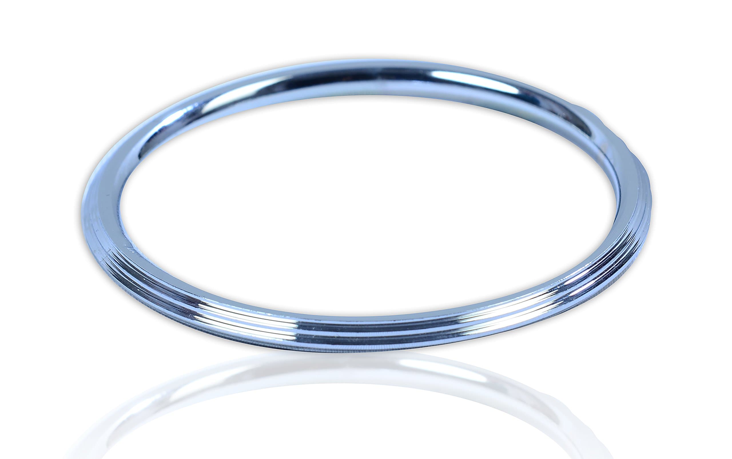 M'VIR Sikh/Punjabi Kada/Kara Stainless Steel Bracelet for Men/Women Comes with Booklet - SIZE IN C.M.