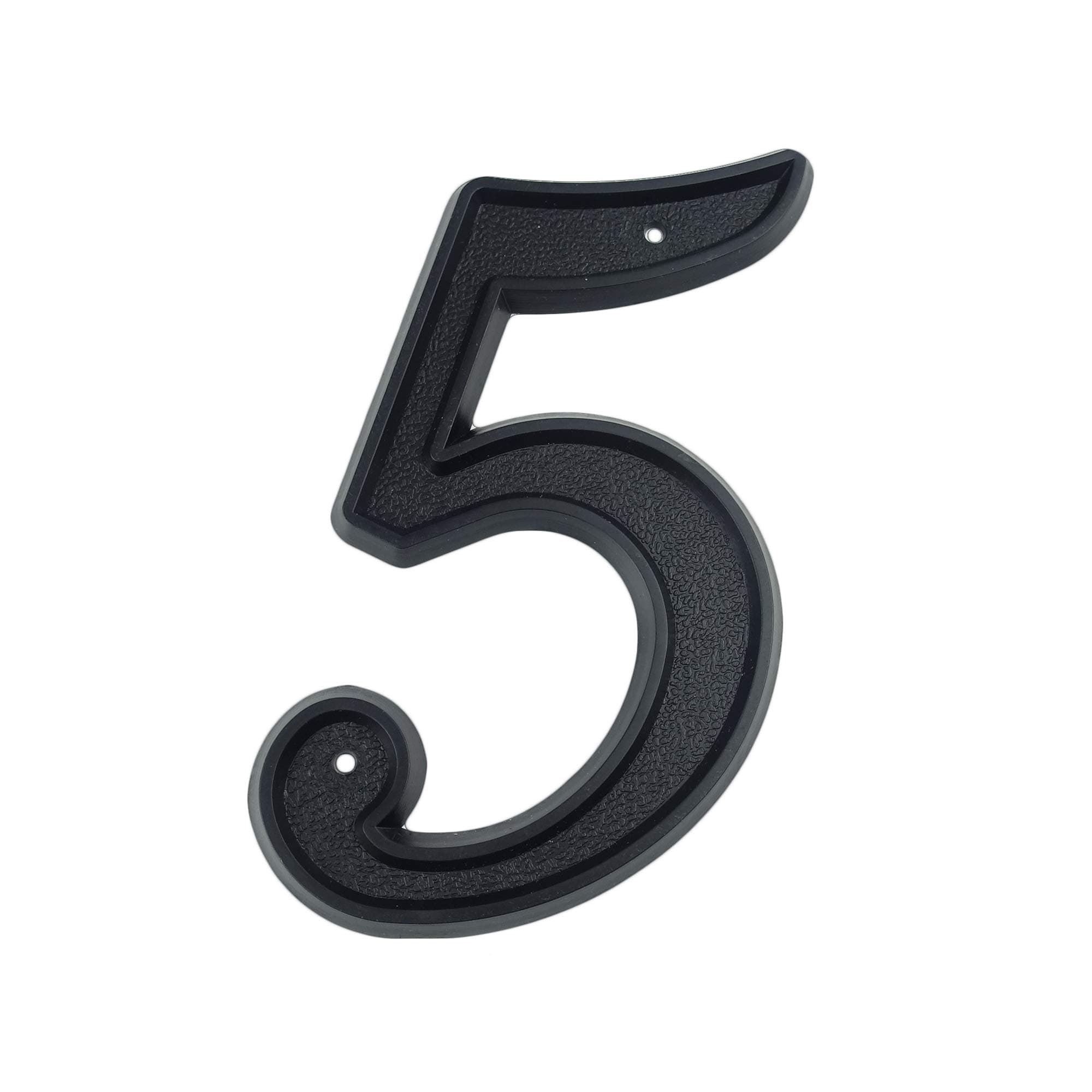 HASWARE 5.5 inch House Number Modern Door Numbers Street Home Address Numerals,Black ABS Plastic (5)
