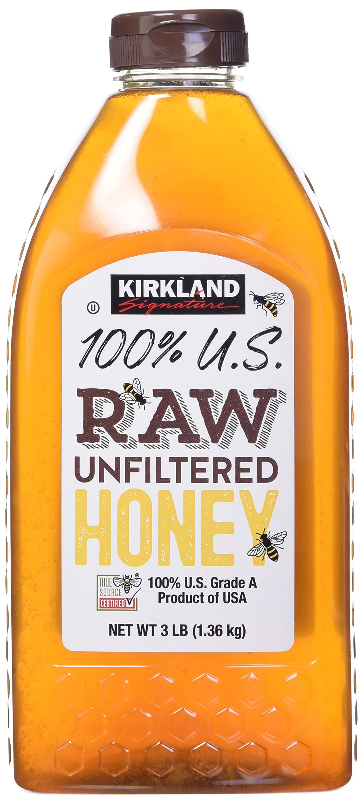Signature Kirkland Signature Raw Unfiltered USA Honey (48 OZ/ 3 LBS), 48 oz(Pack of 1)
