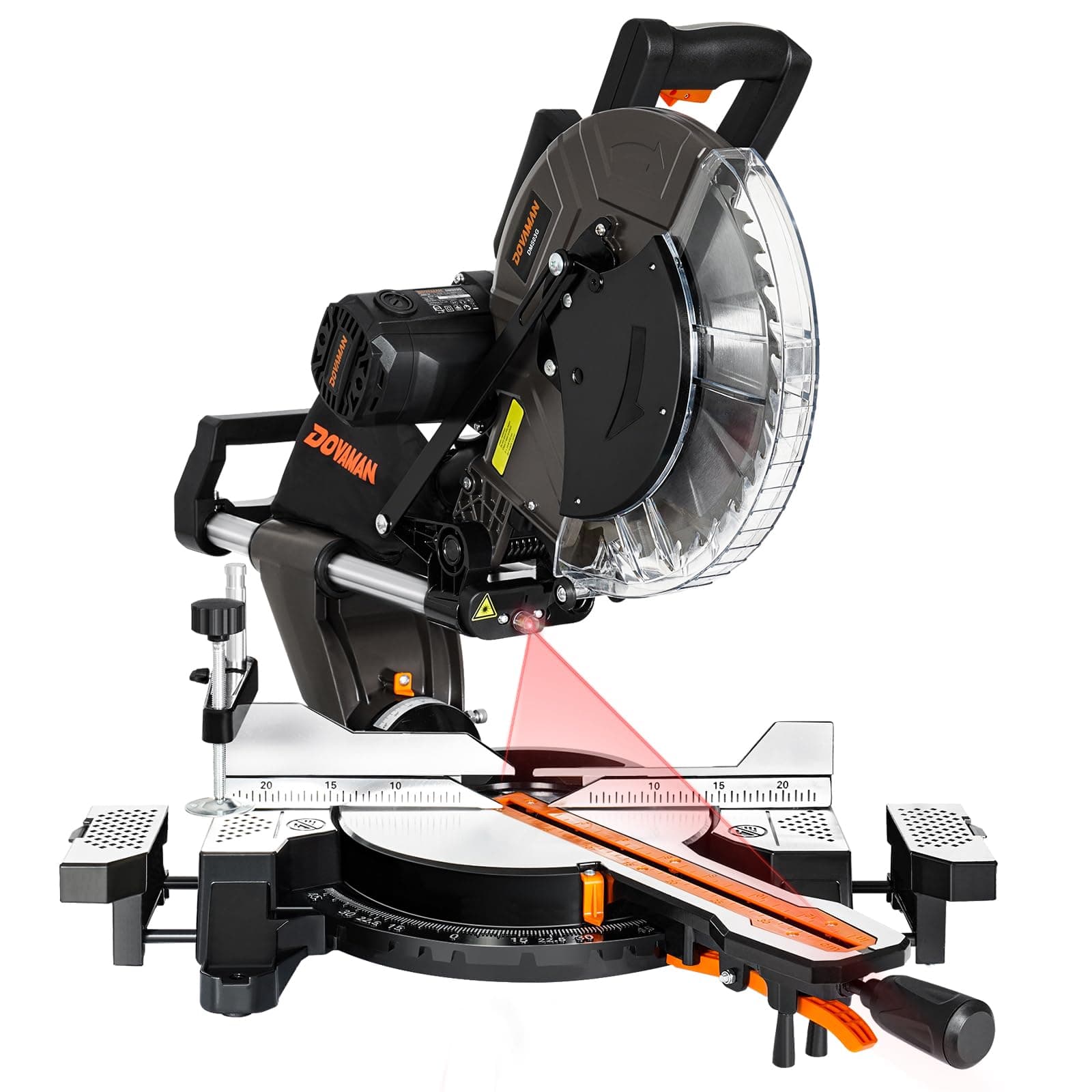 DOVAMAN 12-Inch Dual-Bevel Miter Saw, Compound Sliding Miter Saw, Ambidextrou...