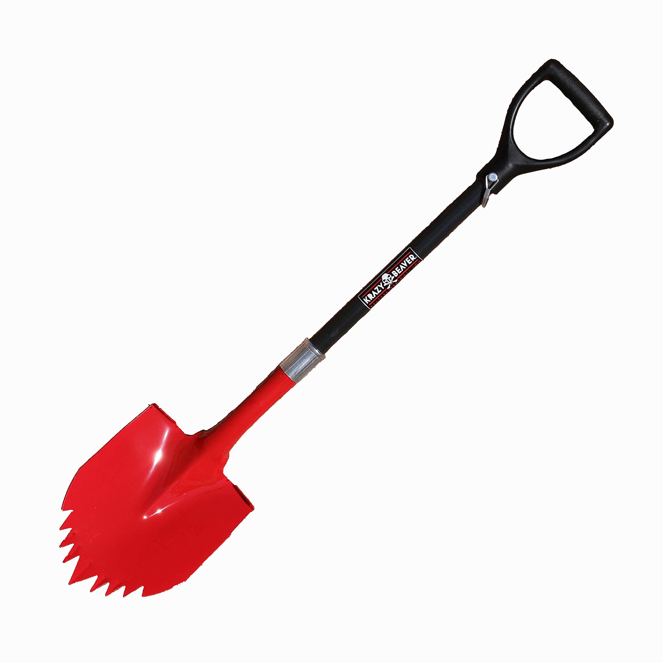 Super Shovel by Krazy Beaver - Heavy Duty Spiked Shovel - Tempered Steel - American Made (Black Edition)