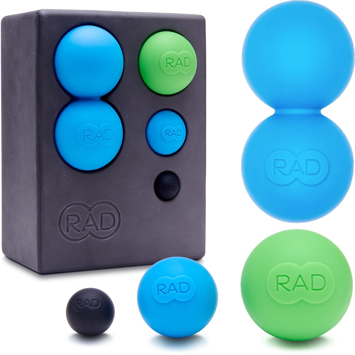 RAD Point Release Kit I Myofascial Release Tool Kit with Block, Massage Balls and Peanut Roller for Self Massage, Mobility and Recovery