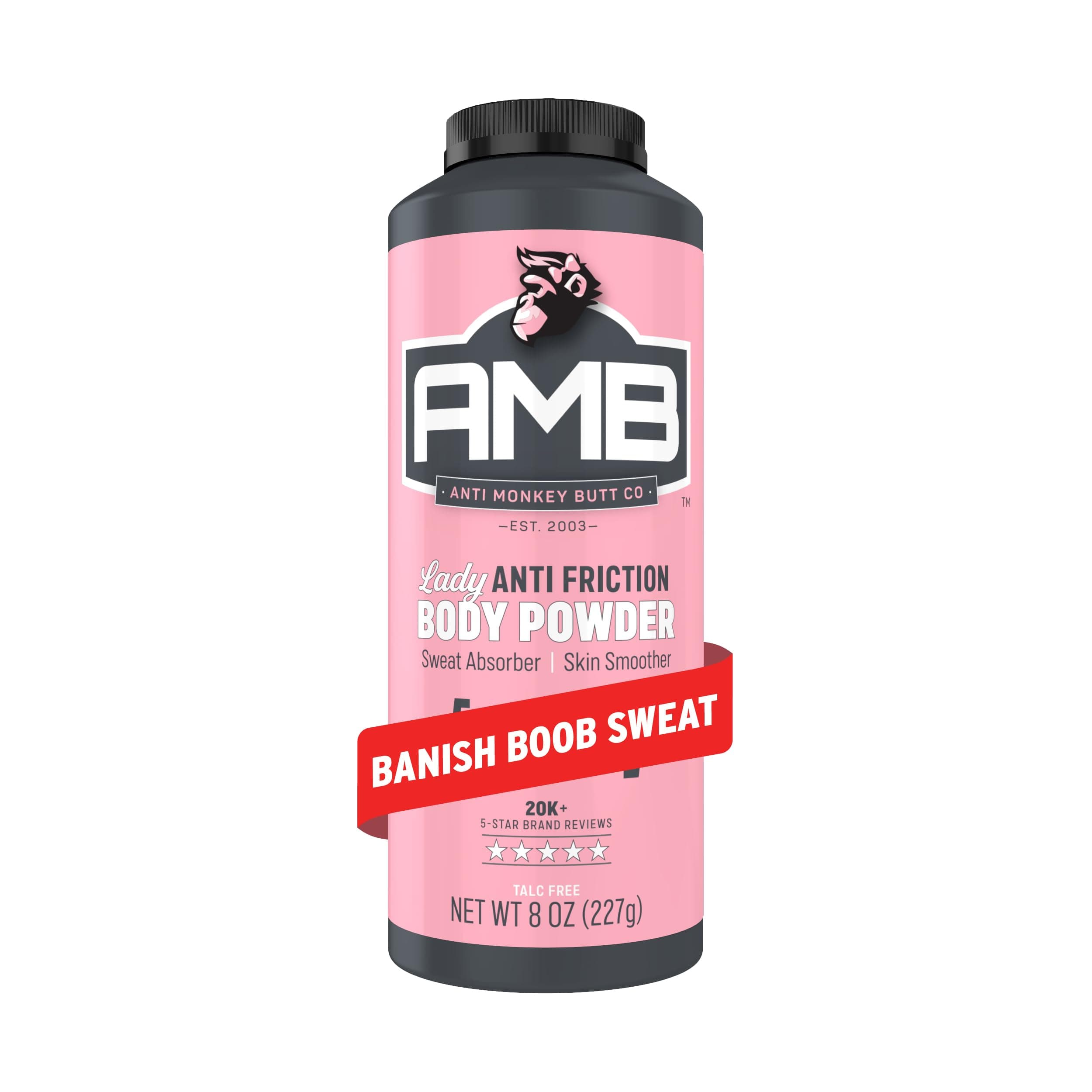 Anti Monkey Butt Body Powder for Women - Talc-Free Sweat & Chafing Relief with Calamine - Hypoallergenic Anti-Friction Formula for Thighs, Underarms, & More - 8 oz (Pack of 1)