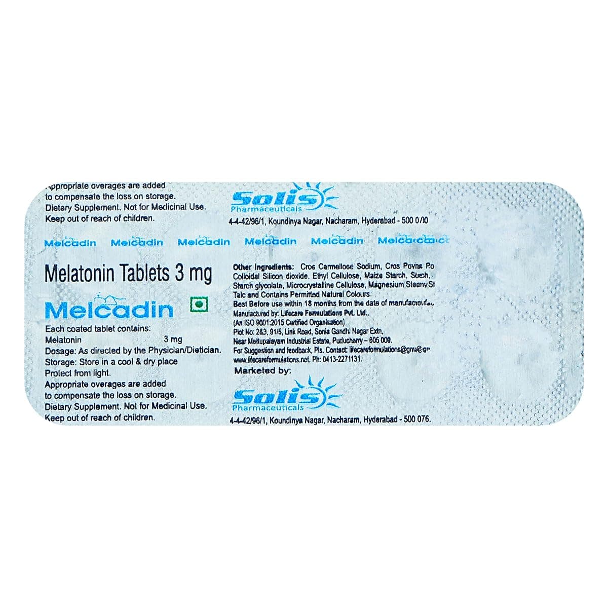 Melcadin 3 mg - Strip of 10 Tablet