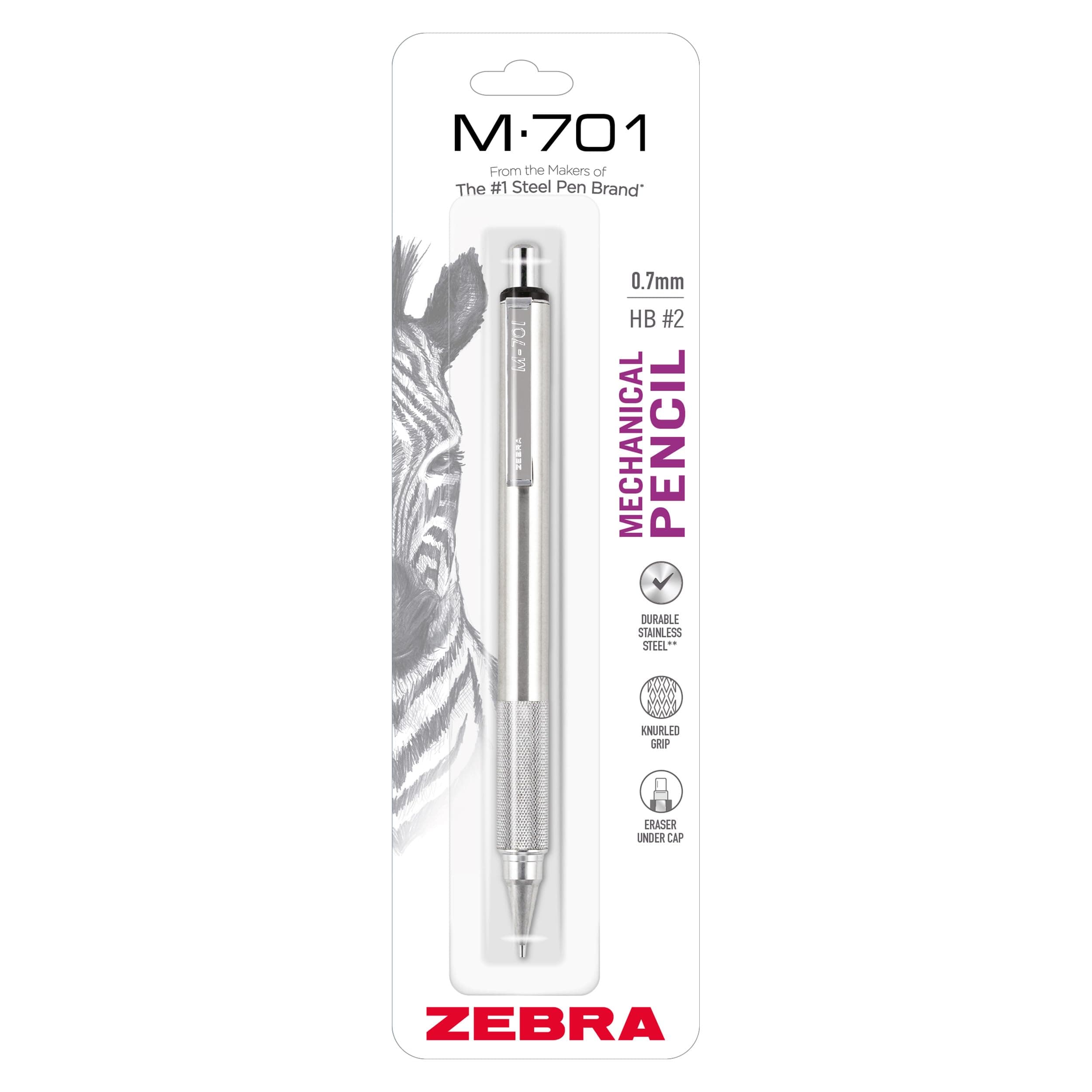 M-701 Mechanical Pencil, Stainless Steel Barrel, Medium Point, 0.7mm, 1-Pack