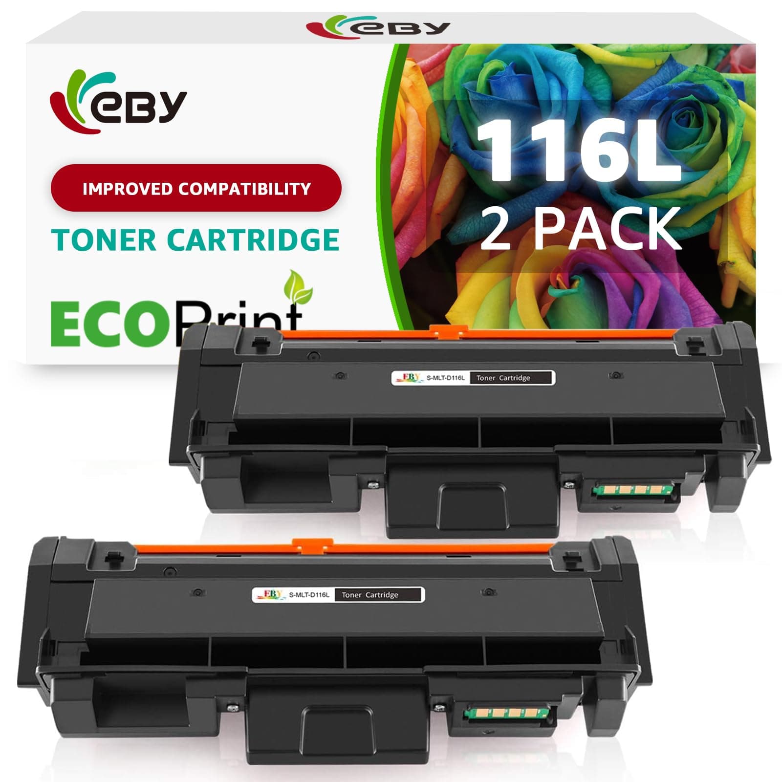 EBY 2 Compatible Samsung MLT-D116L/ELS MLT-D116S Toner Cartridges Replacement With Samsung Xpress M2675FN M2835DW M2875 M2875FD M2675 M2825DW M2875FW M2626 M2676 M2825 M2826 M2876 M2885 M2625D M2825ND