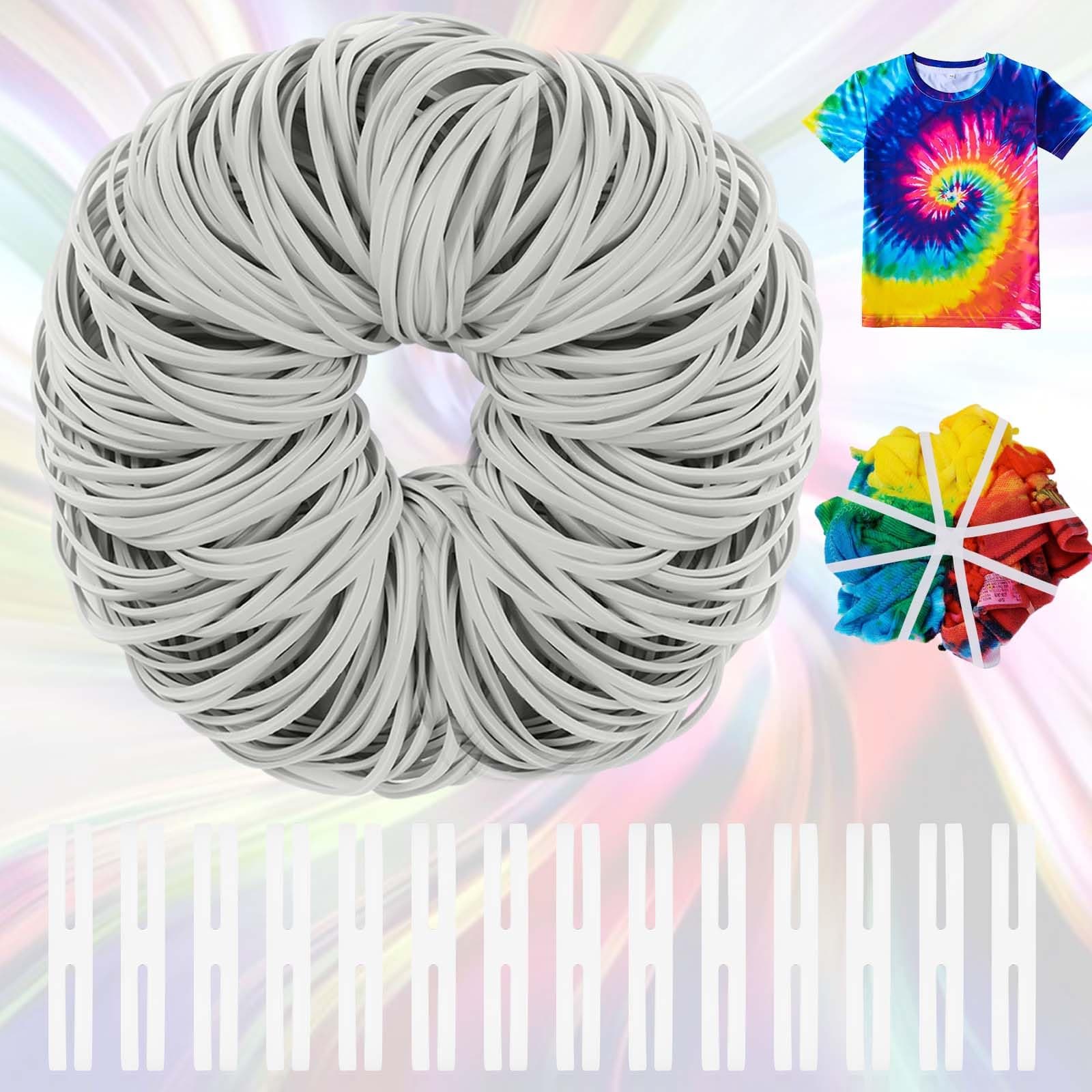 VodoloVodolo Rubber Bands for Tie Dye,115 Pcs Tie Dye Kit Clear Silicone Rubberbands White for Kids Women Men Large Groups,T Shirt,Dress,Tank Top,Tshirts,Leggings,Swimsuits