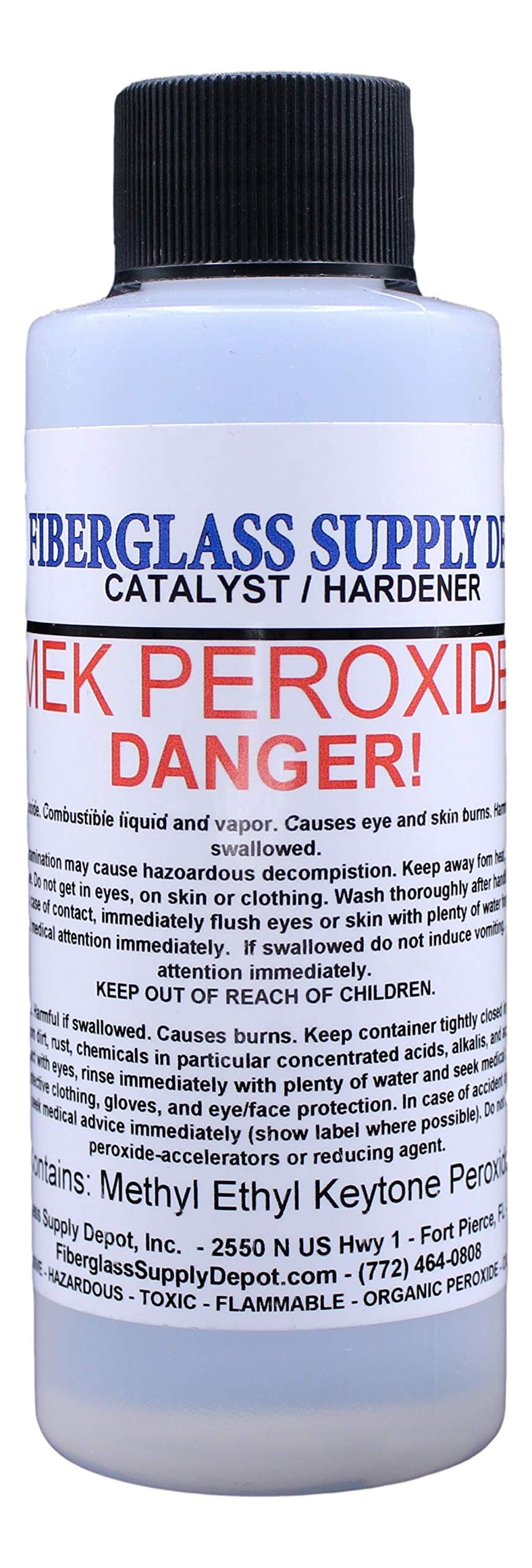 Fiberglass Supply Depot Mek Peroxide Catalyst 4oz Clear