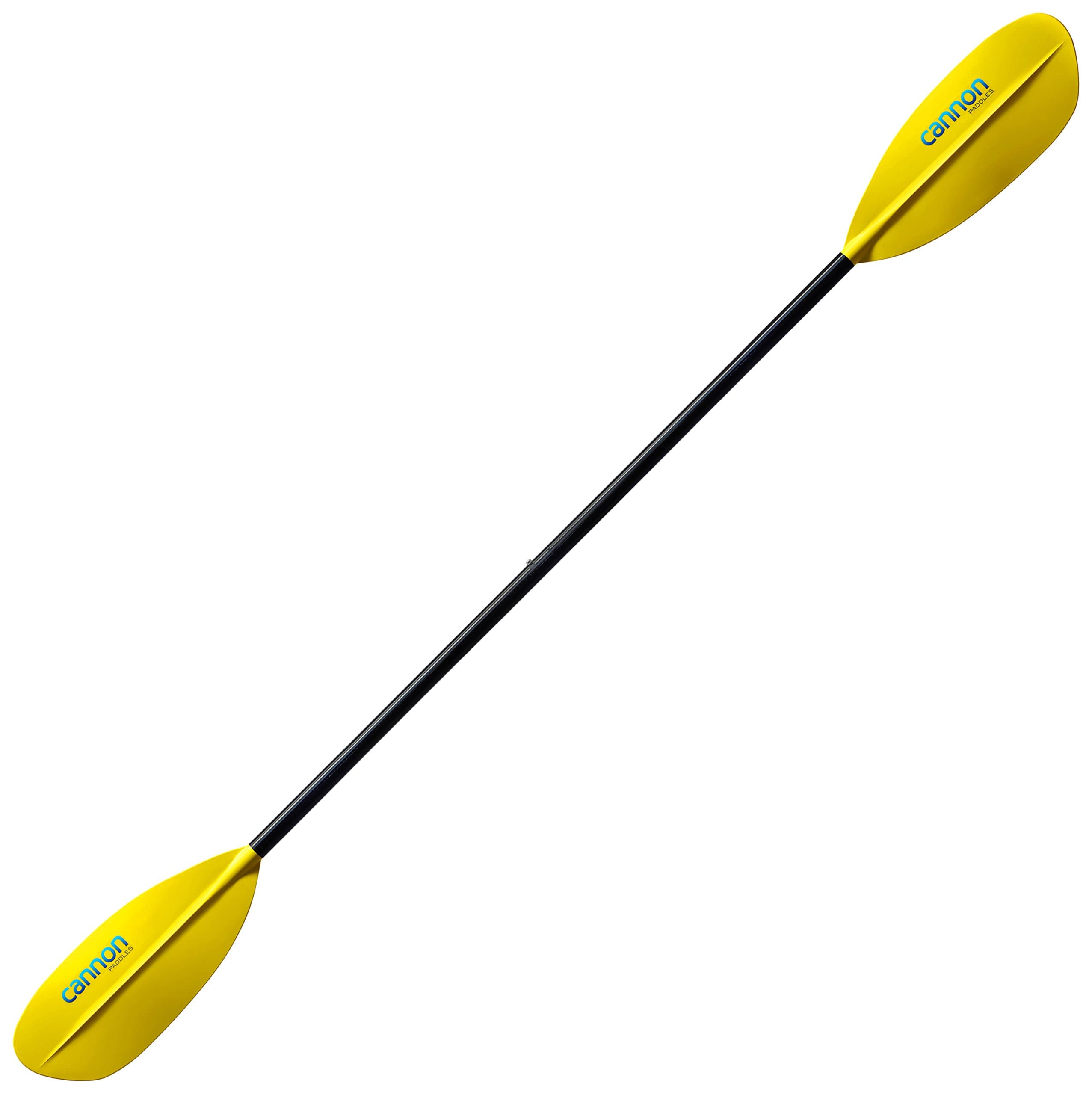 Cannon Paddles Escape FX Kayak Paddle with Yellow Fiberglass Reinforced Polymer Blades (2-Piece)