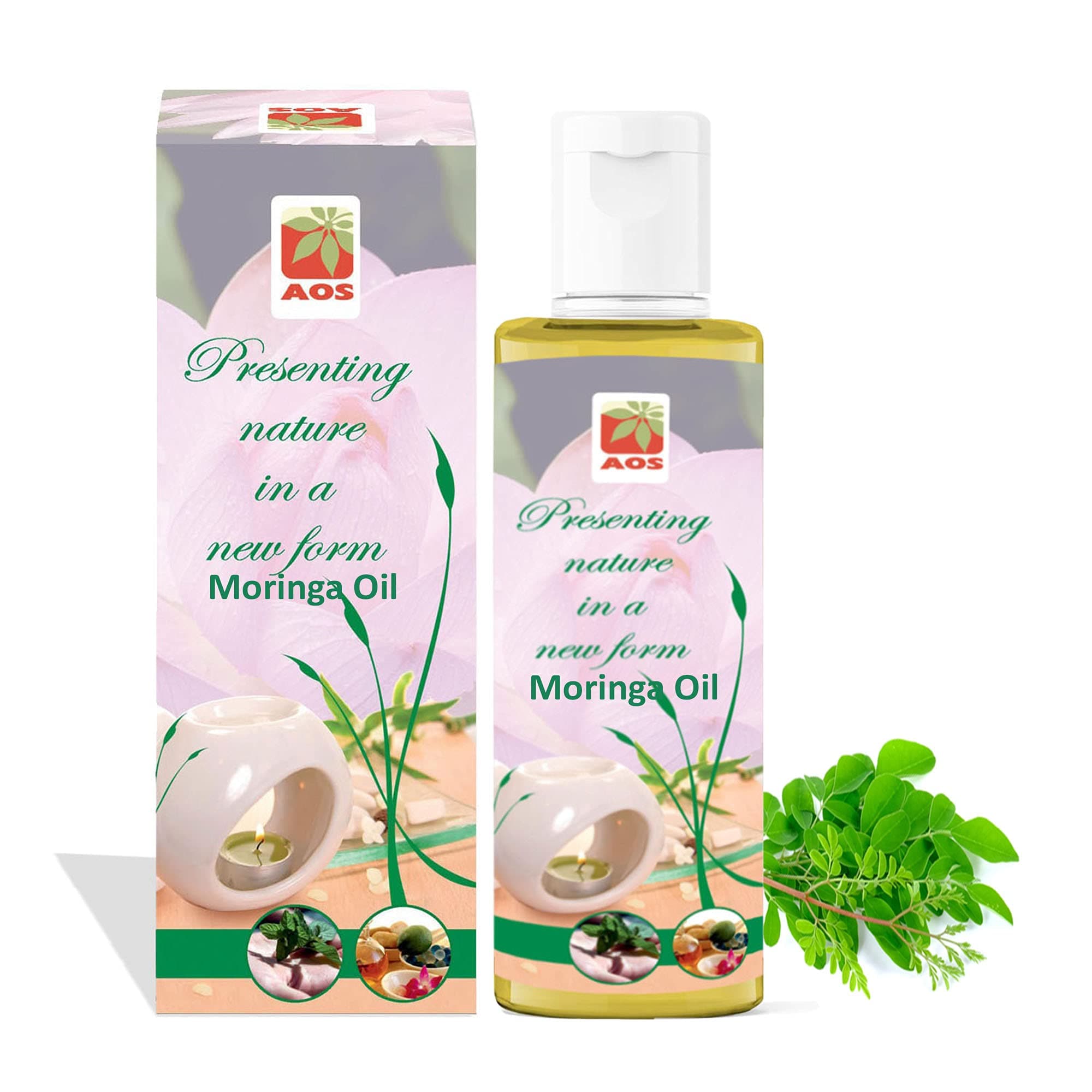 AOS Products 100% Pure Moringa Oil For Hair, Skin & Anti-Ageing Face Care - 30 ml