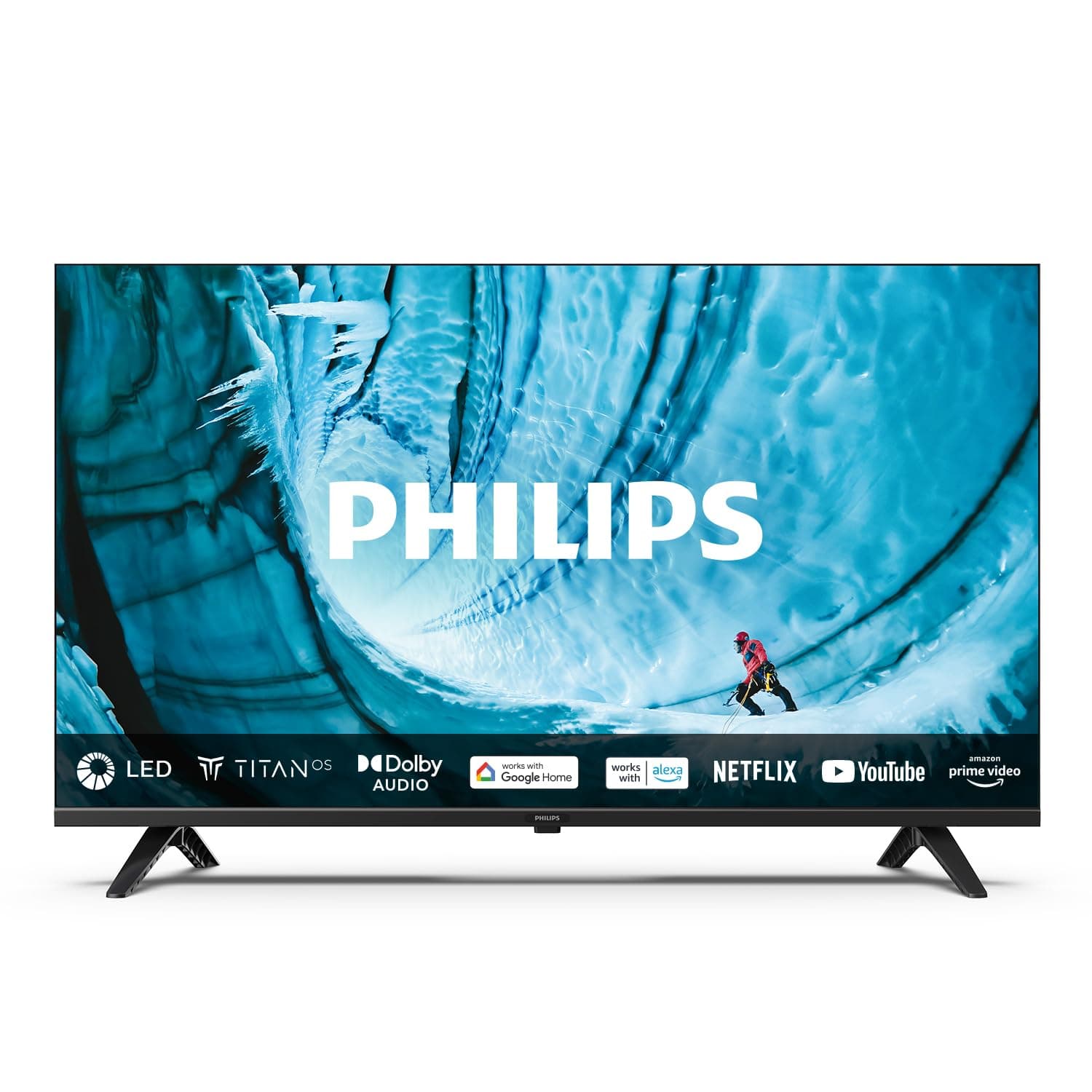 Philips 40PHS6009 Full HD LED Smart TV - 40 Inch Display with Pixel Plus, Titan OS Platform and Dolby Digital Sound, Works with Alexa and Google Voice Assistant - Matt Black [Energy Class D]