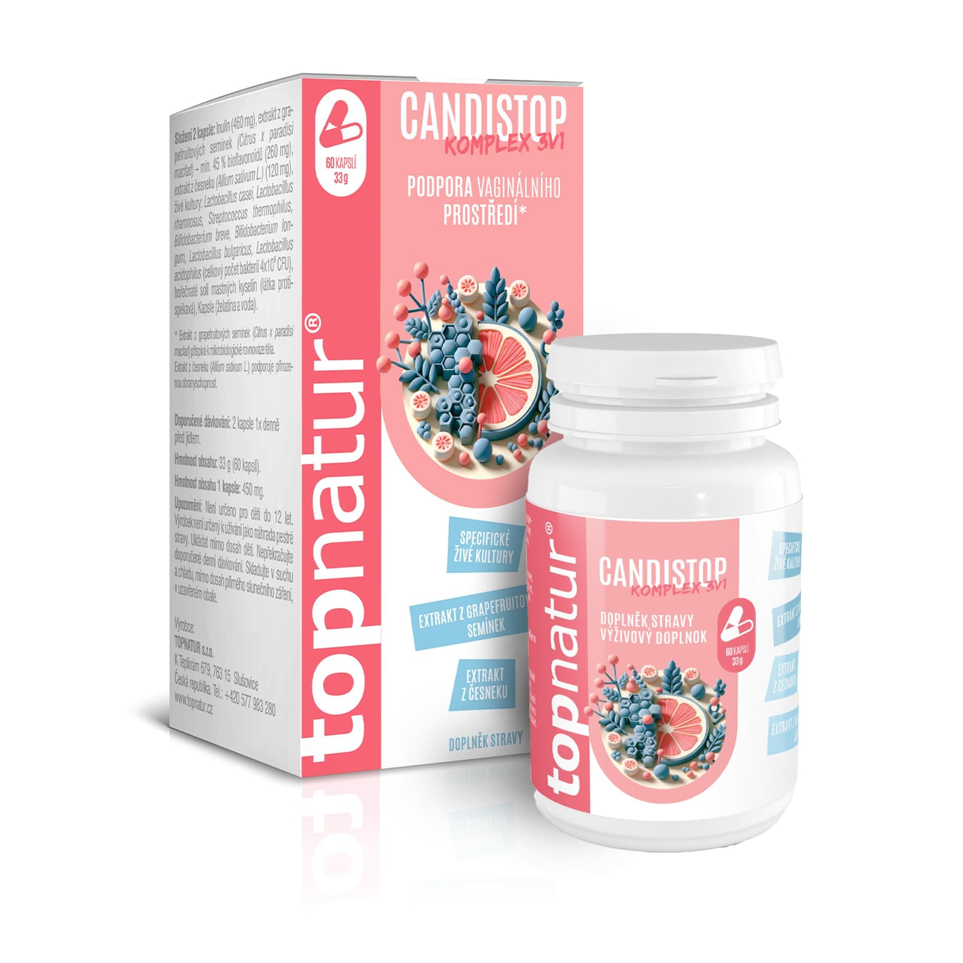 CANDISTOP Candida Cleanse and Yeast Support | Thrush Treatment for Women | Natural Supplement with Probiotics, Inulin, GSE and Garlic Prevents BV Infections and Restores Balance!