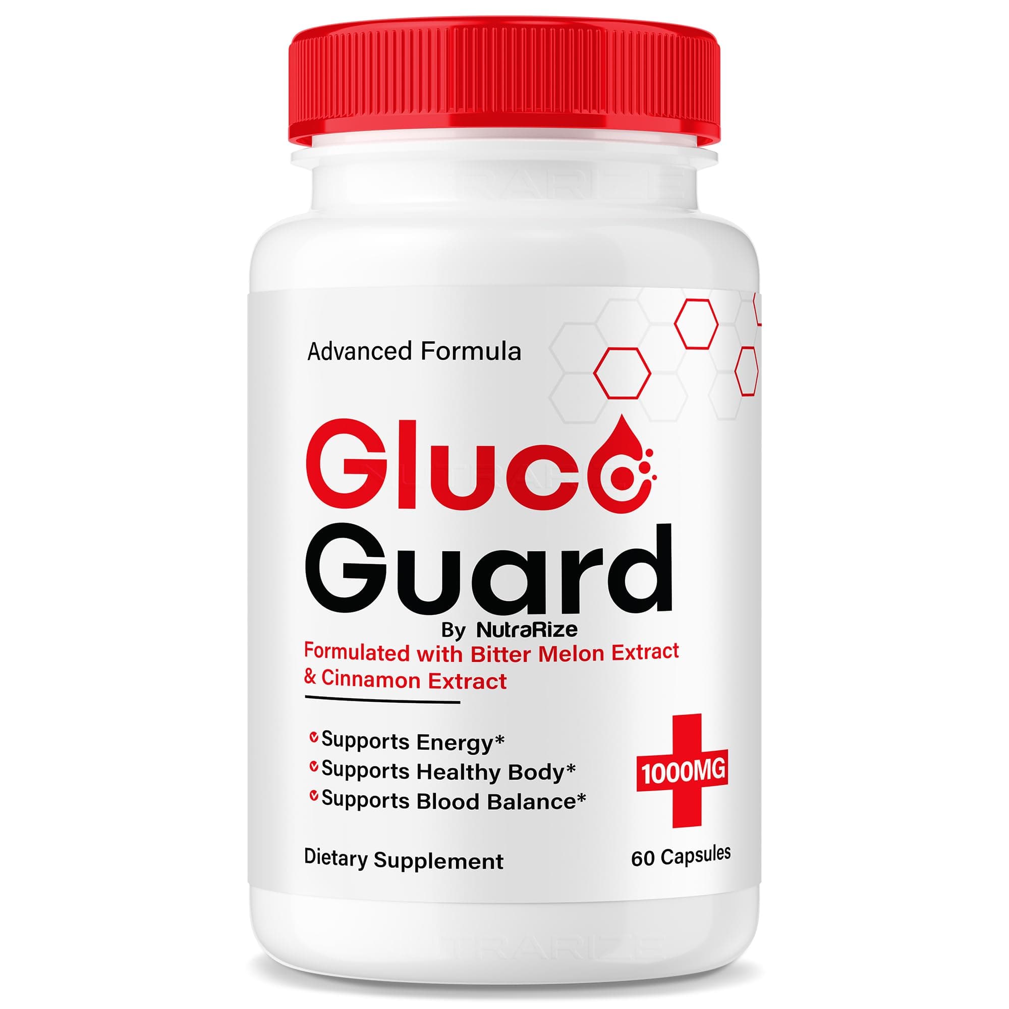 NutraRize Gluco Guard Capsules, GlucoGuard Natural Support Formula, Unique Health Supplement, Premium Pills to Maintain Healthy Levels, Gluco GuardianPro, Official Review (60 Capsules)