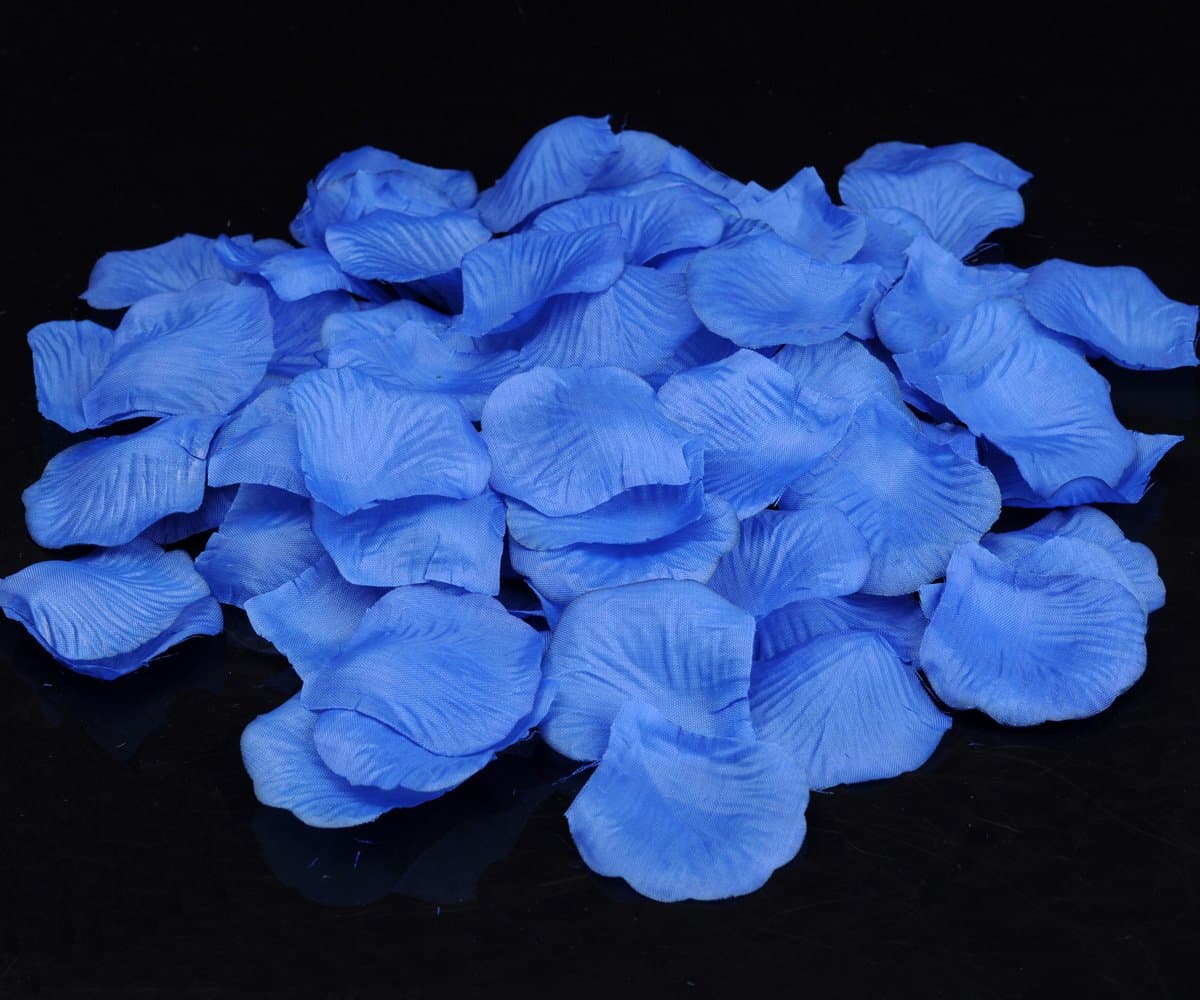 Sellingpillar Rose Petals Artificial Flower Wedding Party Bridal Shower Favors Supplies Decoration (Royal Blue, 2000)
