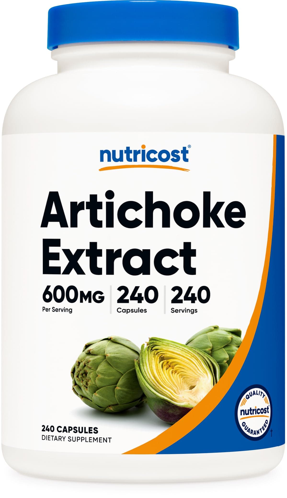 Artichoke Extract 600mg, 240 Vegetarian Capsules - Gluten Free, Non-GMO