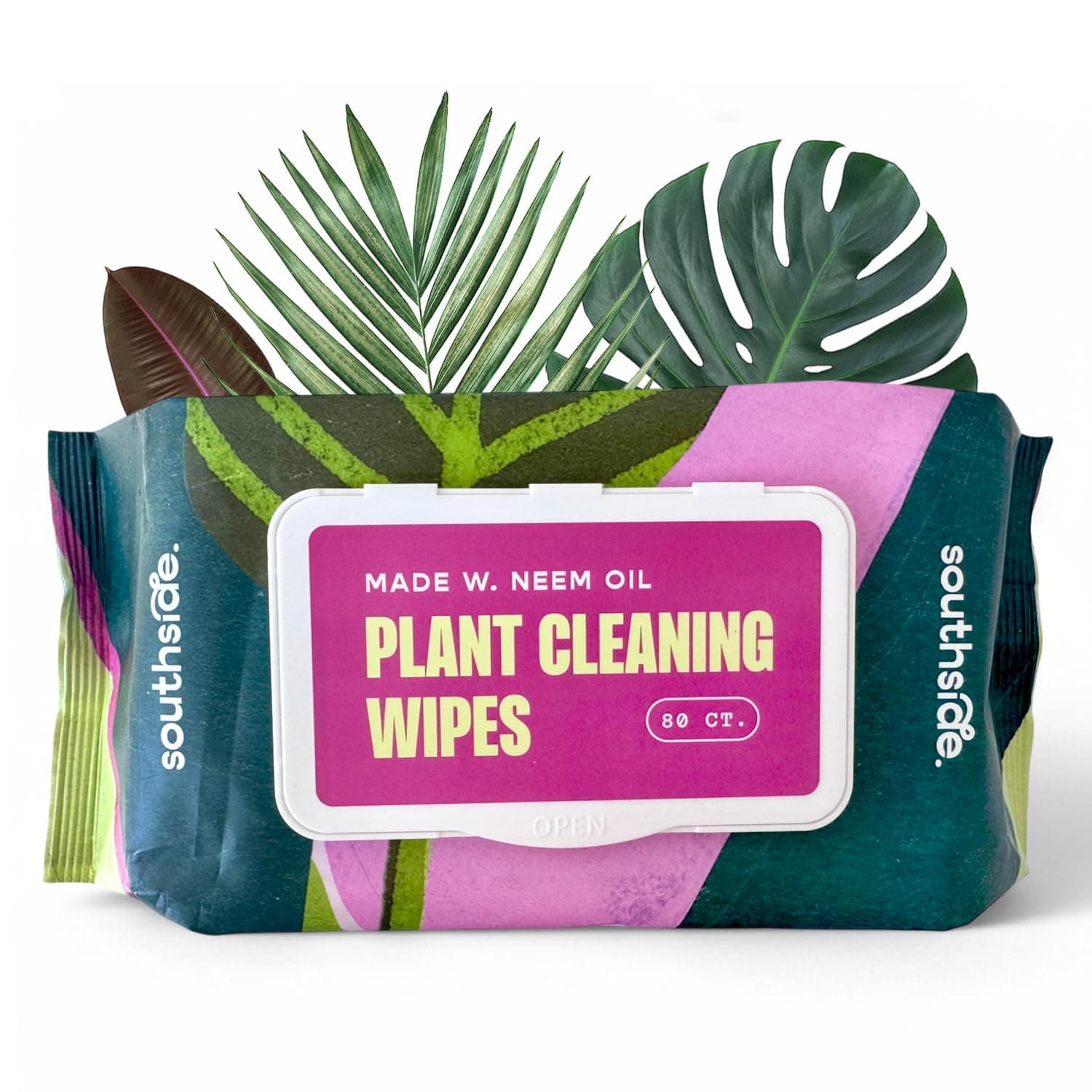- Plant Cleaning Wipes by Southside Plants - Gentle, Plant-Based Wipes for Shiny Leaves and Better Photosynthesis - Unscented, Extra Thick Waffle Weave Leaf Wipe for Indoor & Outdoor Plants - 80 Ct