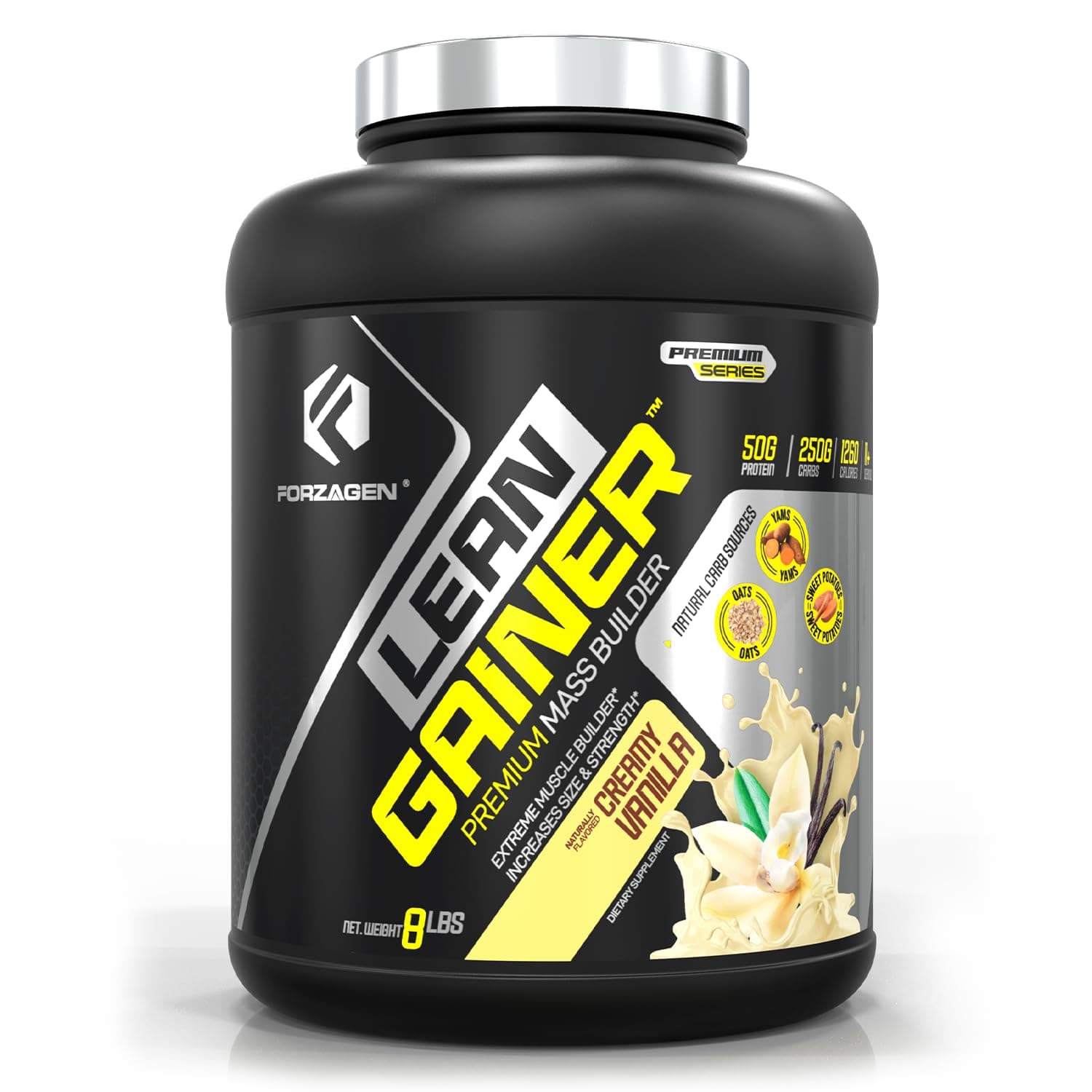 Lean Gainer Premium Mass Builder | Mass Gainer Protein Powder for Men & Women | High Calorie Protein, Weight Gain, Bulk, Muscle Building Supplement | Vanilla, 8 lbs. (11 Servings)