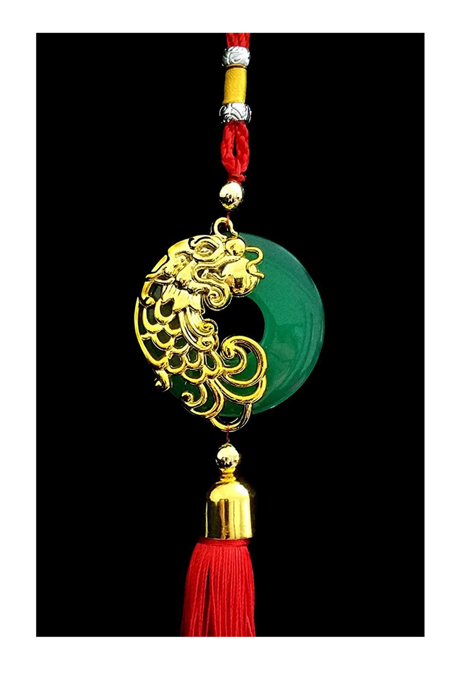 Handmade Feng Shui Chinese Dragon Car Wall Hanging Charm for Prosperity